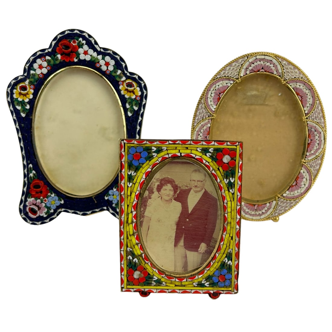 Italian Micro Mosaic Photo Picture Frame 3pc LOT (1 of 5)