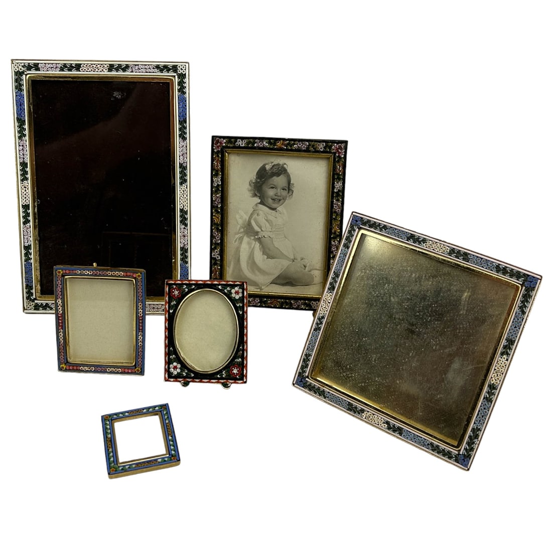 Italian Micro Mosaic Photo Picture Frame 6pc LOT (1 of 6)