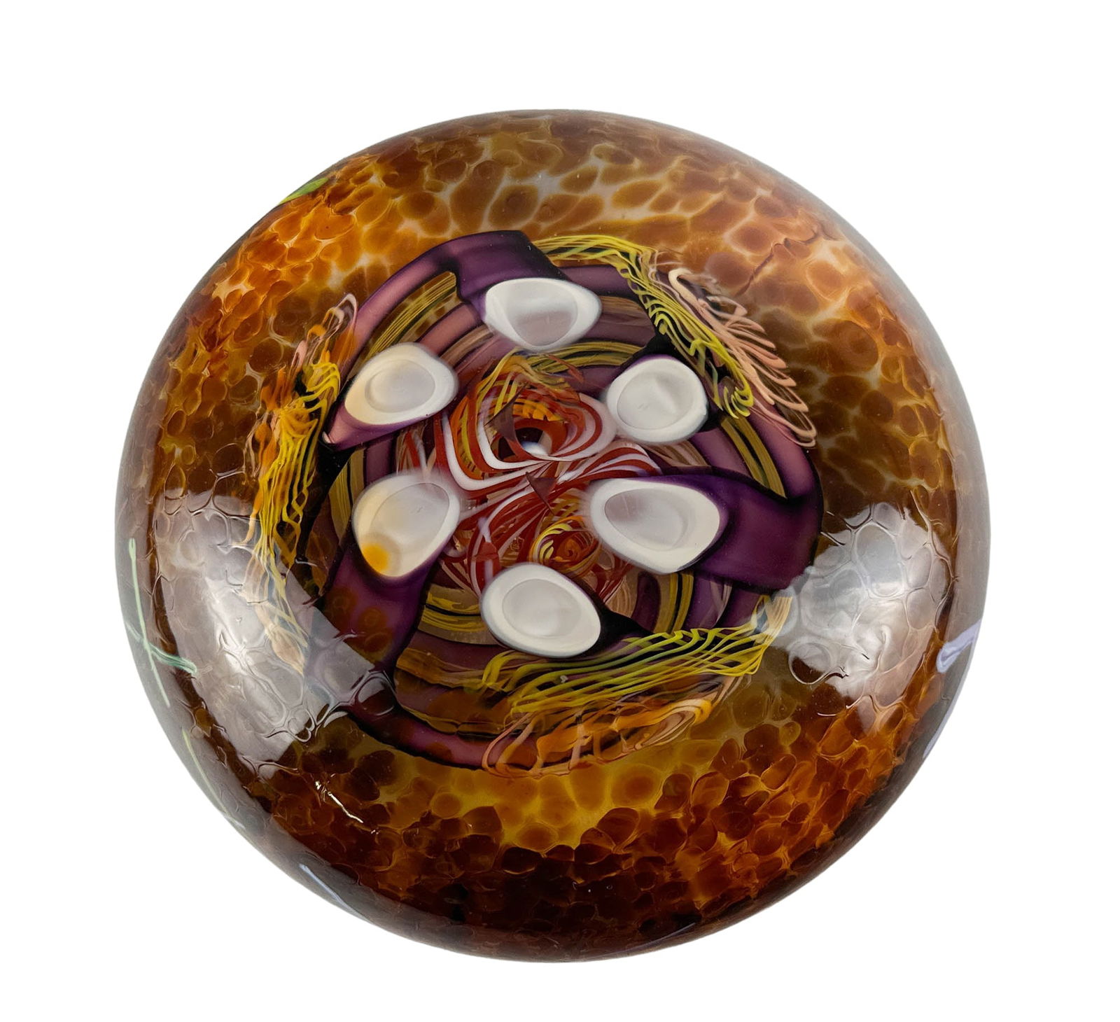 Rick Beck Studio Art Glass Desk Paperweight SIGNED (1 of 5)