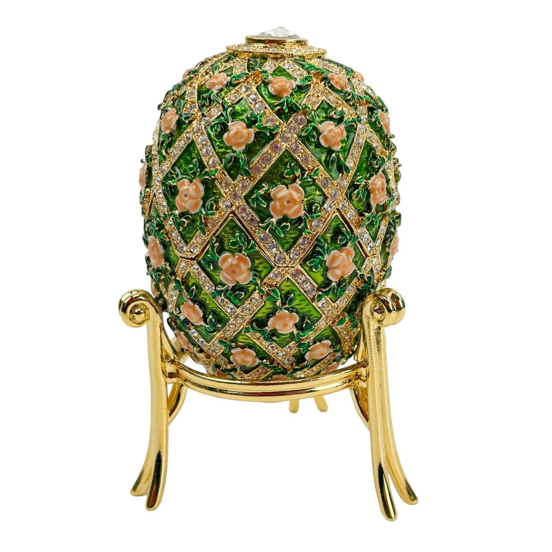Rose Lattice Enamel Egg Mini Frame after Faberge (1 of 8)