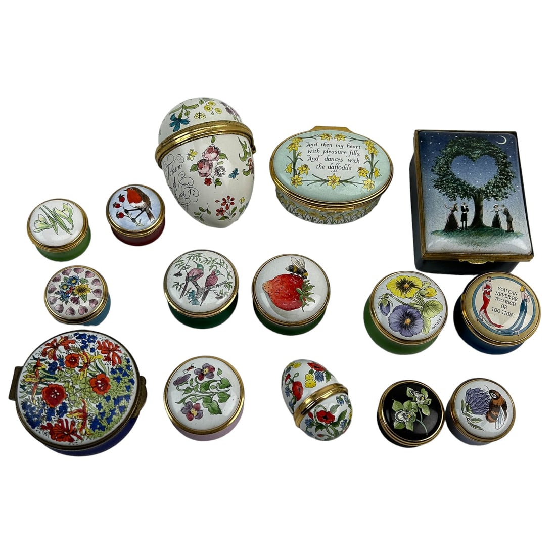 Crummels Halcyon Days Staffordshire Enamel Box LOT (1 of 5)