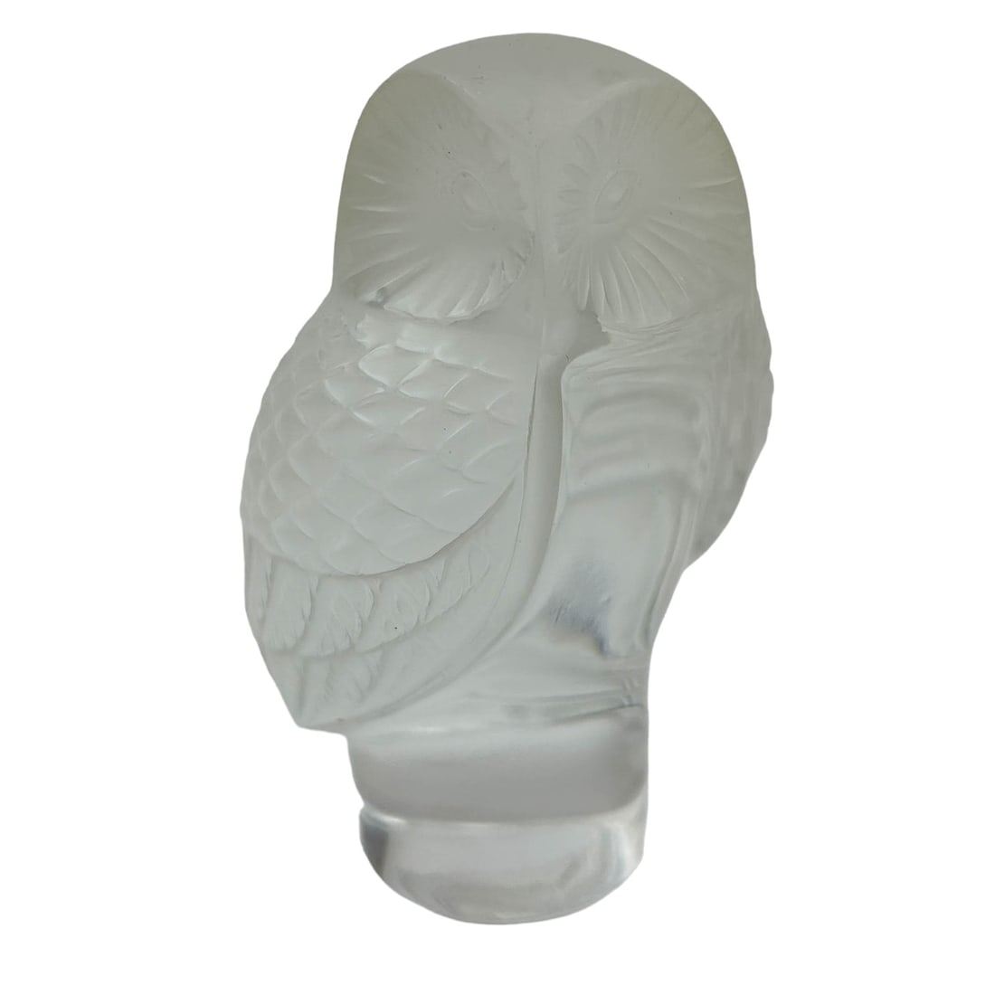 Lalique Crystal Chouette Owl Paperweight w/ Box (1 of 6)