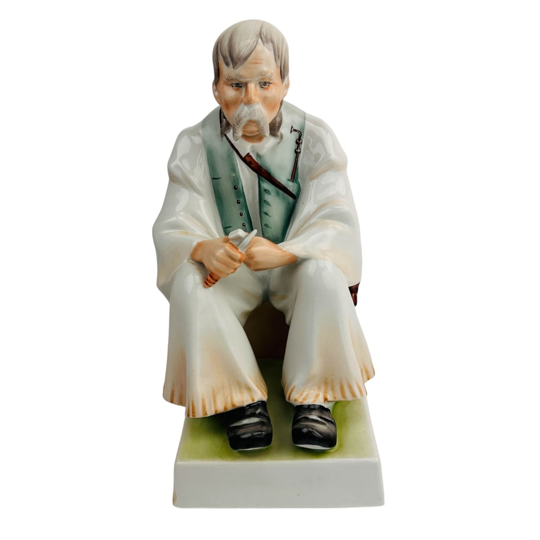 Zsolnay Pecs Man Whittling 13" Porcelain Figurine (1 of 5)