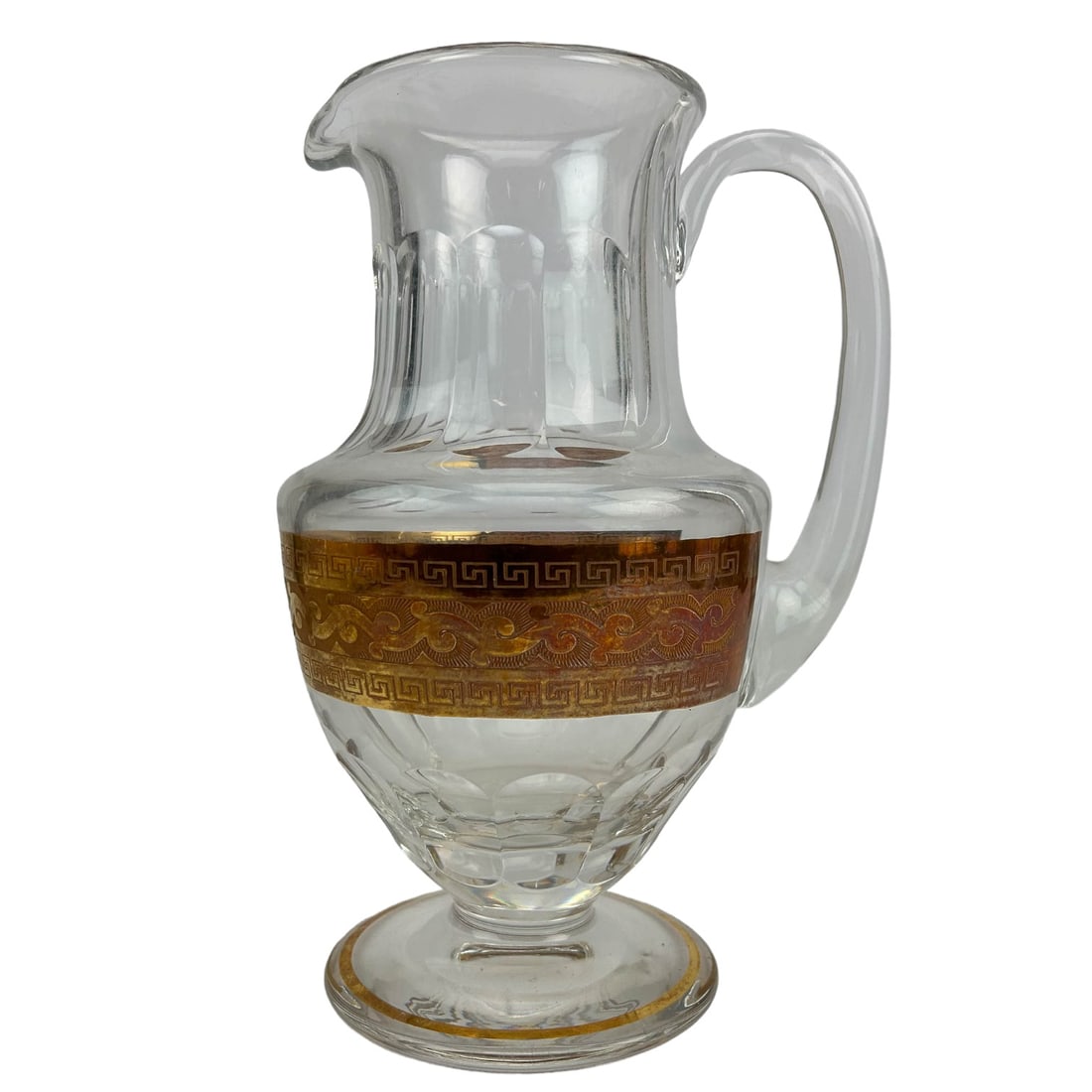 Art Deco Gold Band Greek Key Water Juice Pitcher (1 of 5)