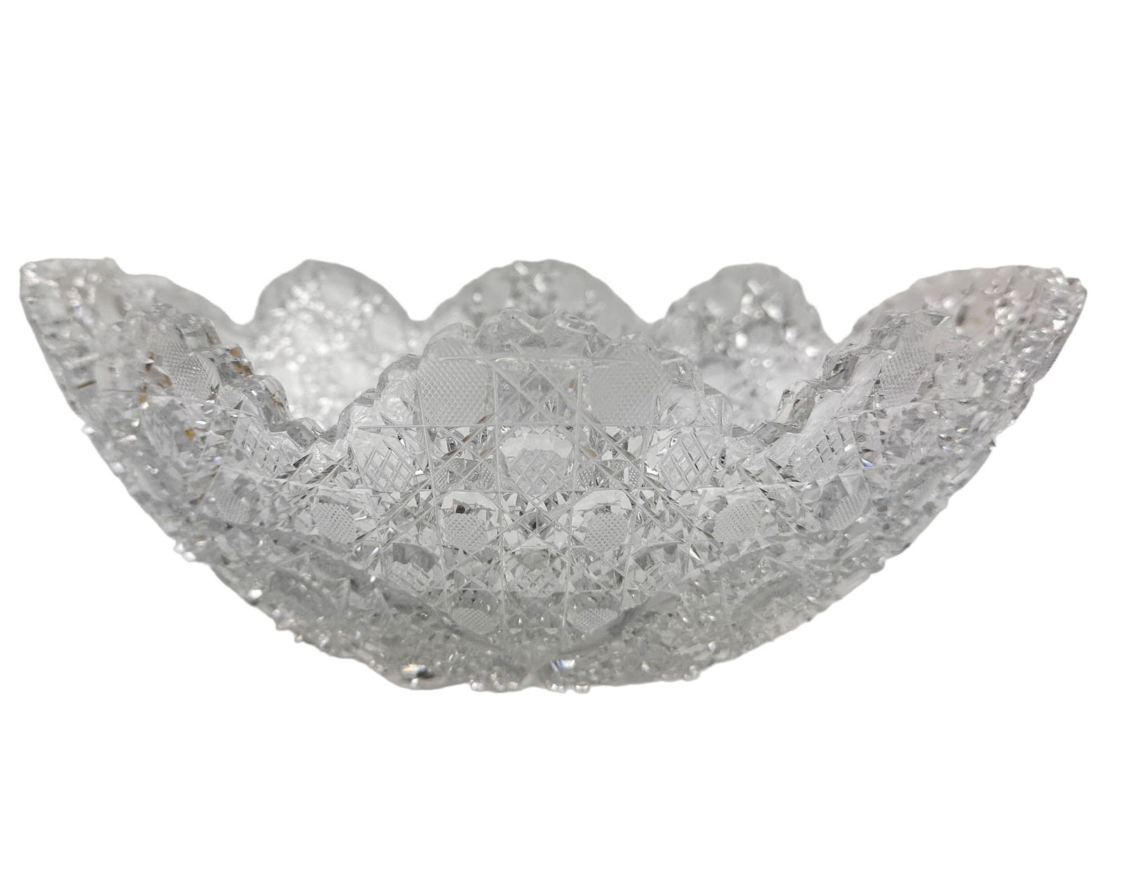 Antique American Brilliant Cut Crystal Oval Bowl (1 of 10)