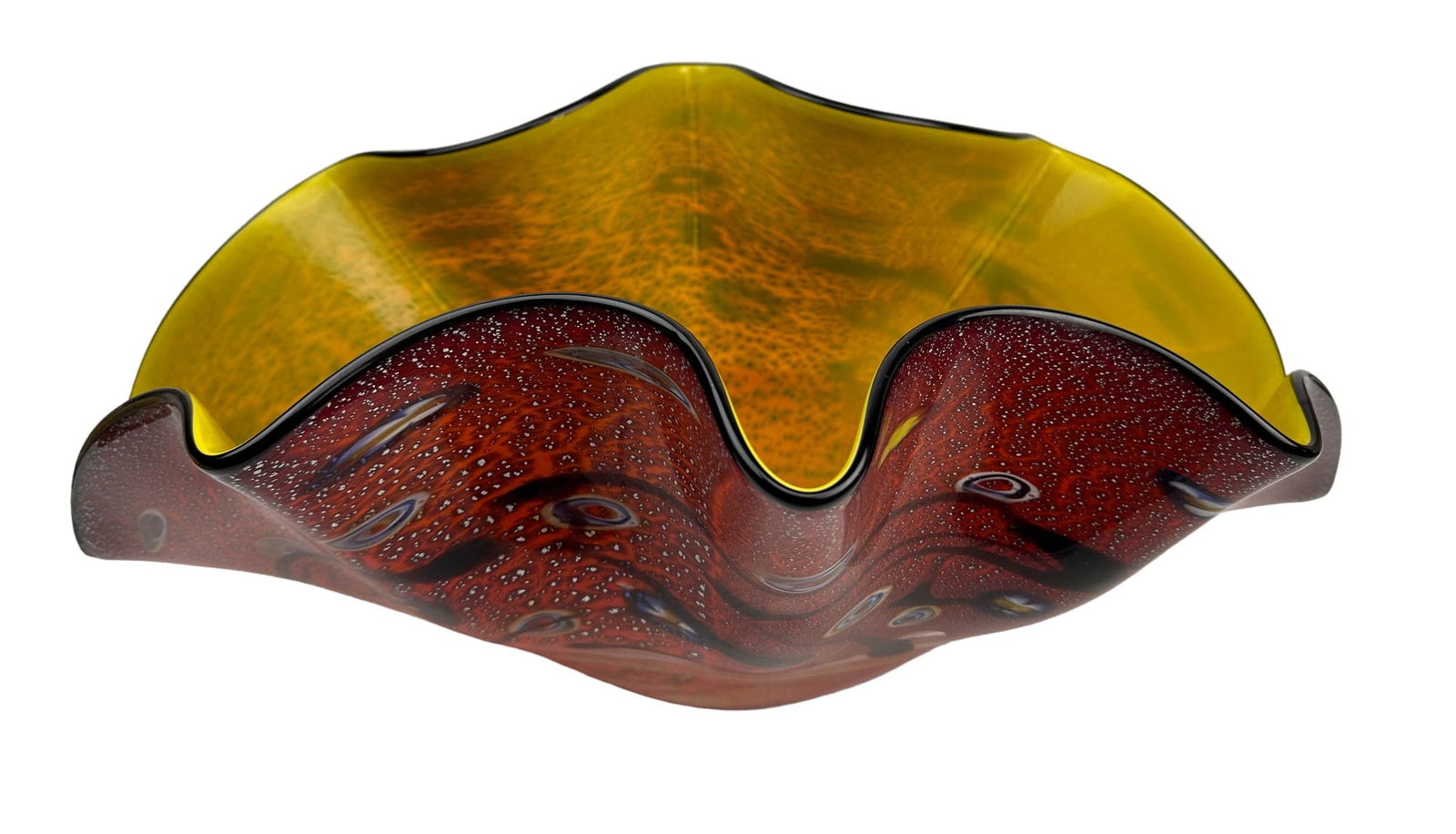 Clamshell Seaform Chihully Style Glass Center Bowl (1 of 6)