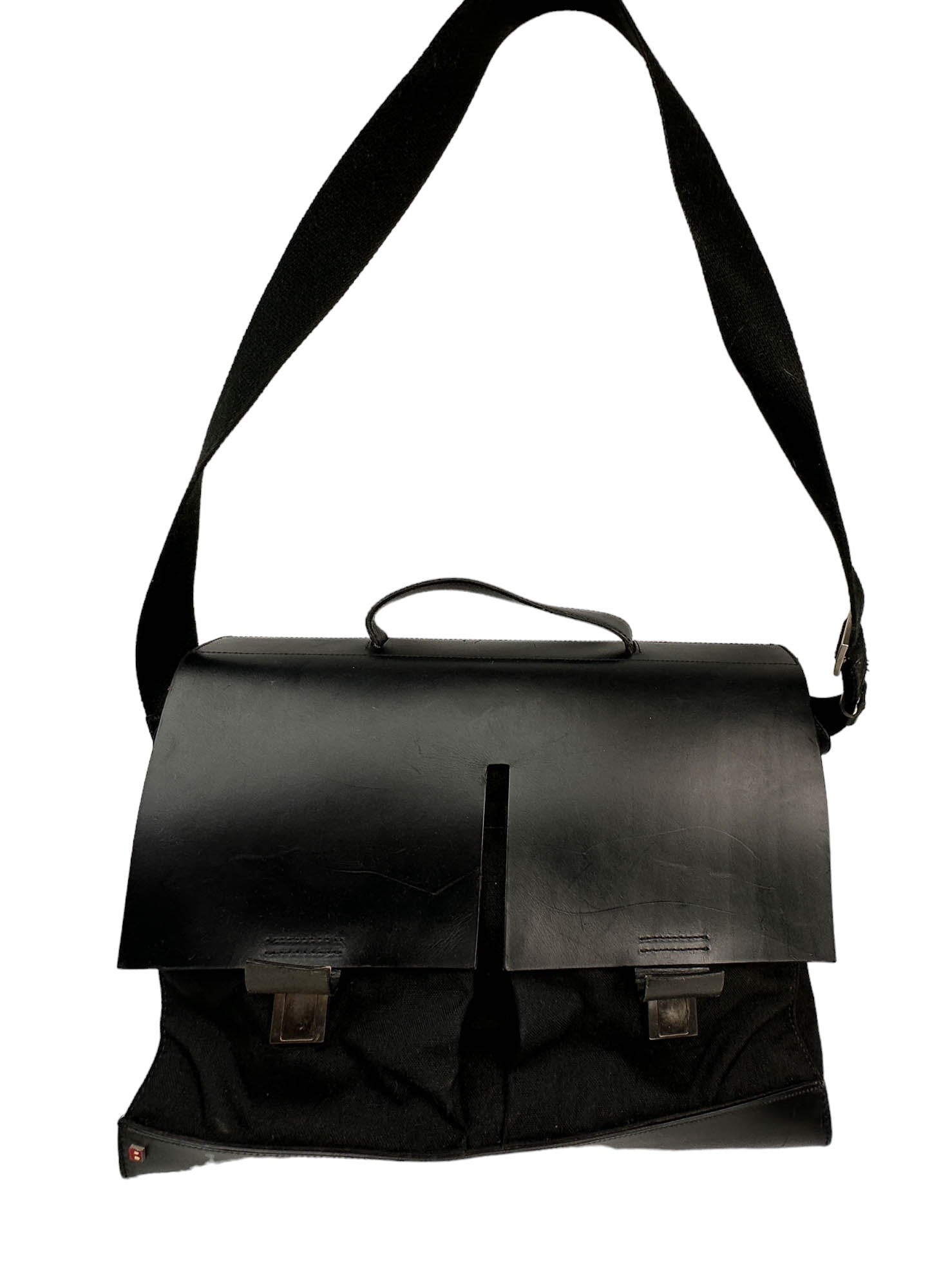 Bally T Anthony Black Leather Messenger Bag Folder (1 of 9)