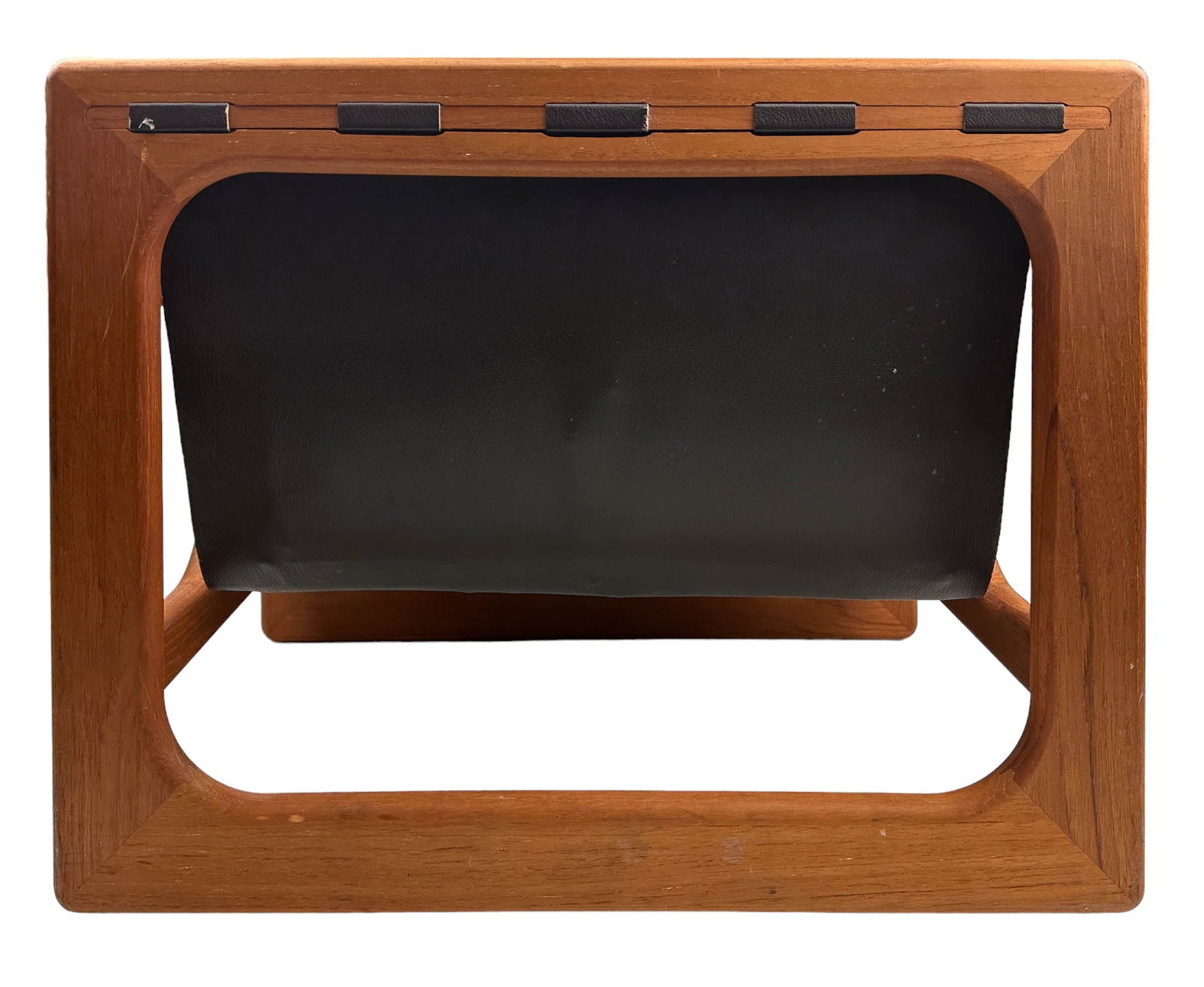 Salin Mobler Mid Century Wood Leather Paper Rack (1 of 5)