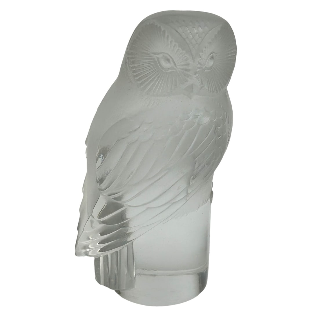 Lalique Crystal Hibou Owl Bird Glass Paperweight (1 of 5)