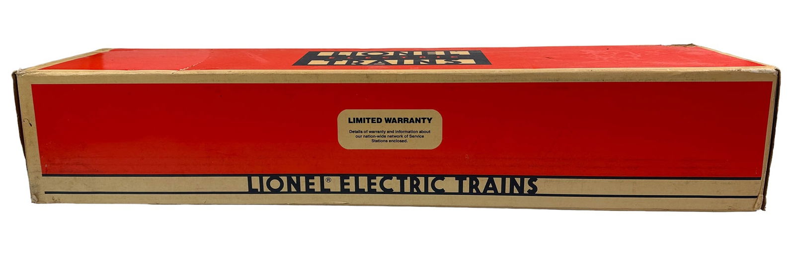 Lionel Santa Fe Mikado Steam Locomotive Tender Box: Lionel electric train railway railroad collectible memorabilia. Features the Santa Fe Mikado Steam Locomotive and Tender. #6-18034. Measure from 9" - 11 1/4". Accompanied in its presentation box with