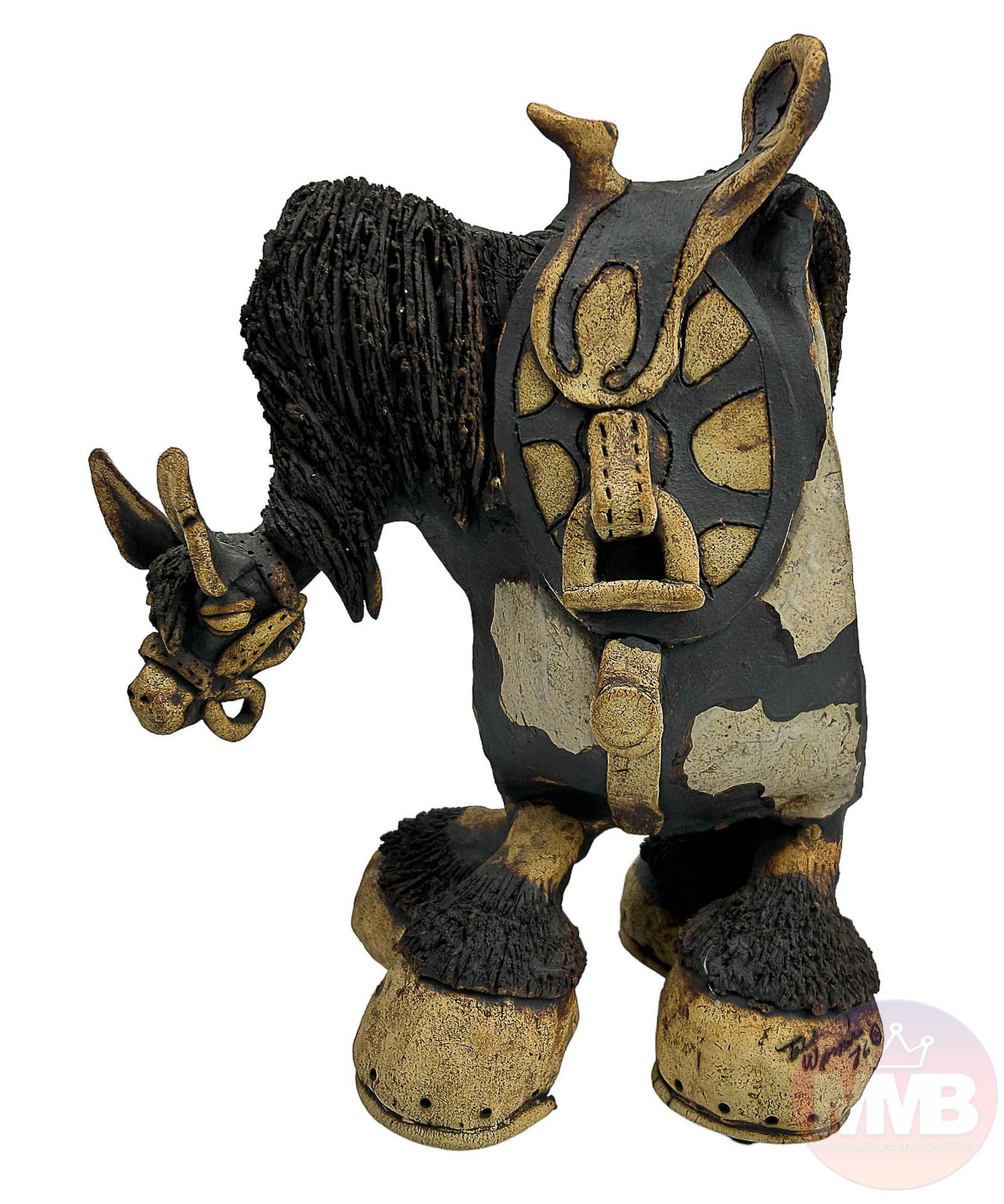 Todd Warner 1945-2022 Art Pottery Donkey Sculpture (1 of 5)