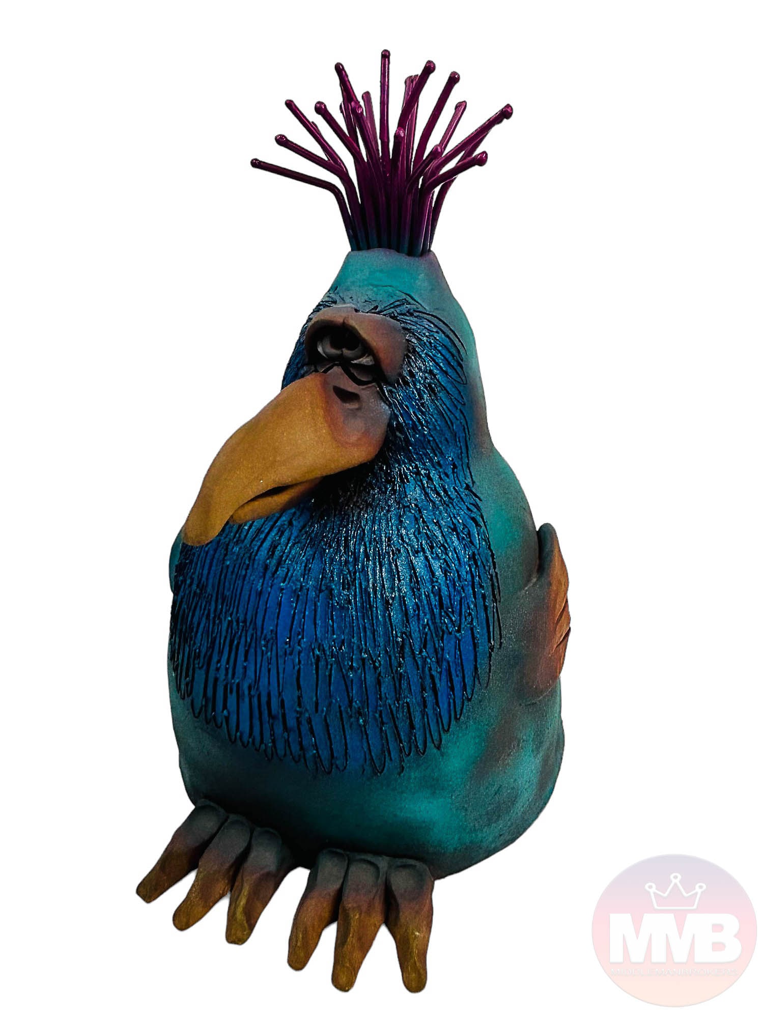 Whimsical Studio Art Pottery Bird Sculpture SIGNED (1 of 4)