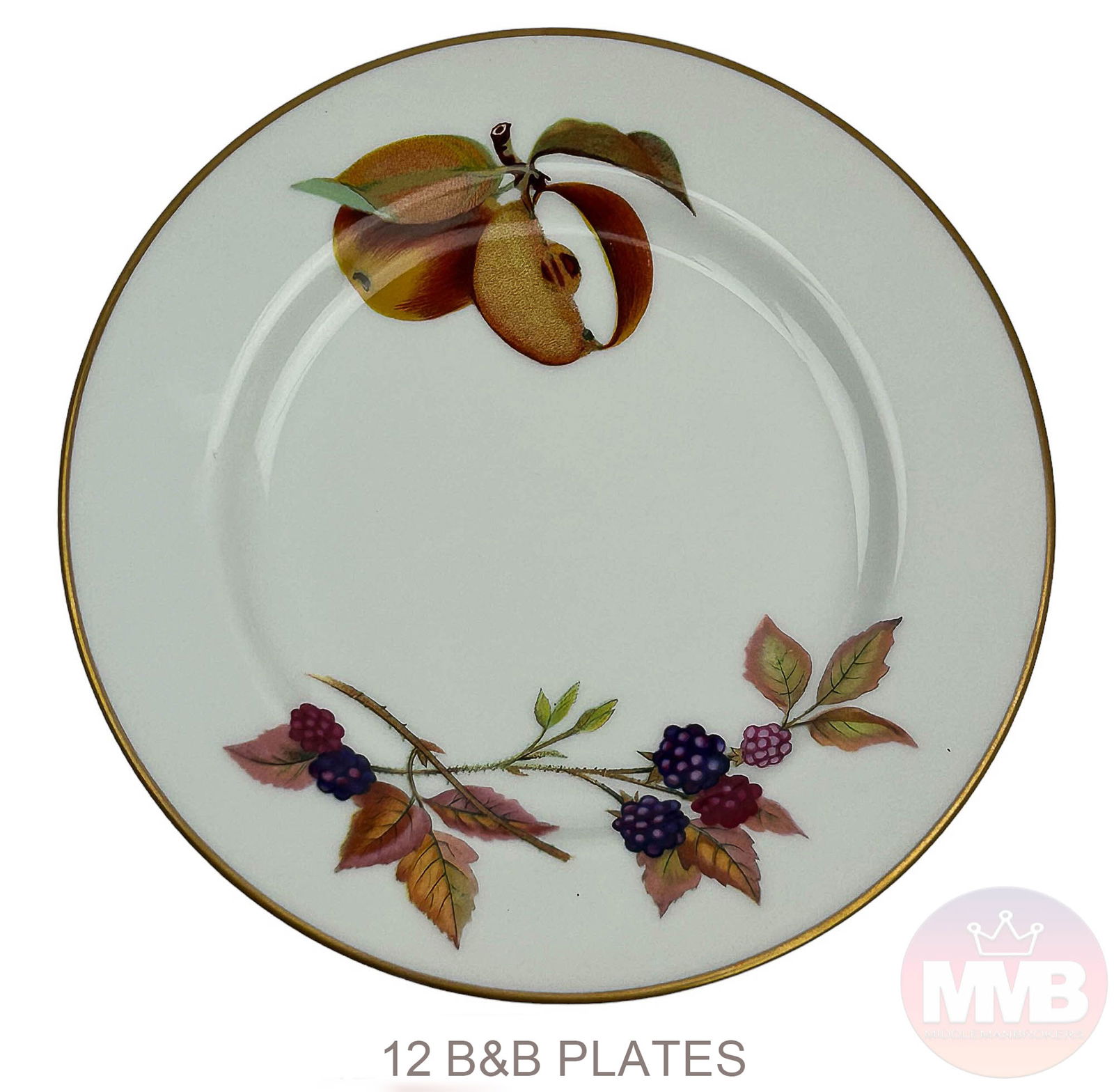 Royal Worcester Evesham Bread Butter Plate 12p Set (1 of 5)