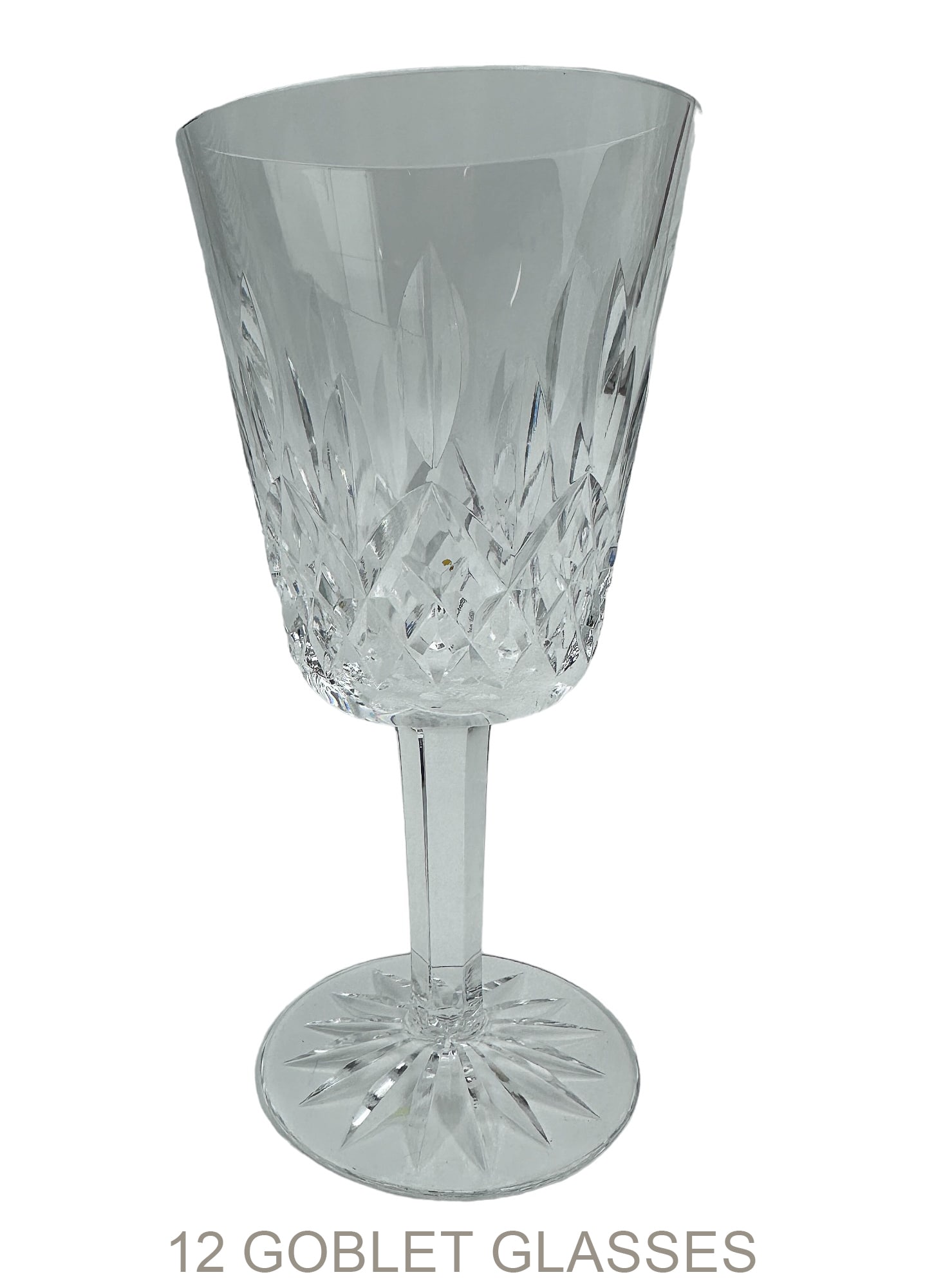 Waterford Crystal Lismore Water Goblets 12pc LOT (1 of 6)
