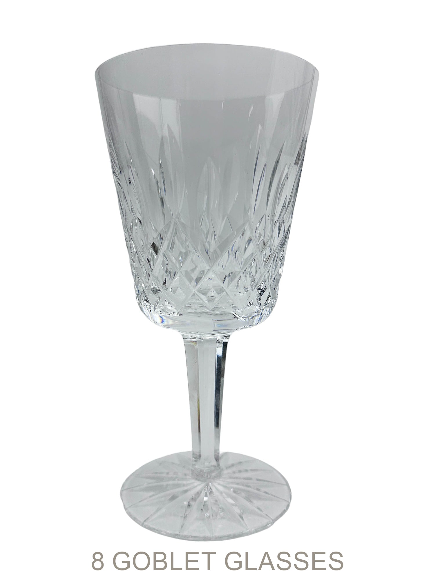Waterford Crystal Lismore Water Goblets 8pc LOT (1 of 7)