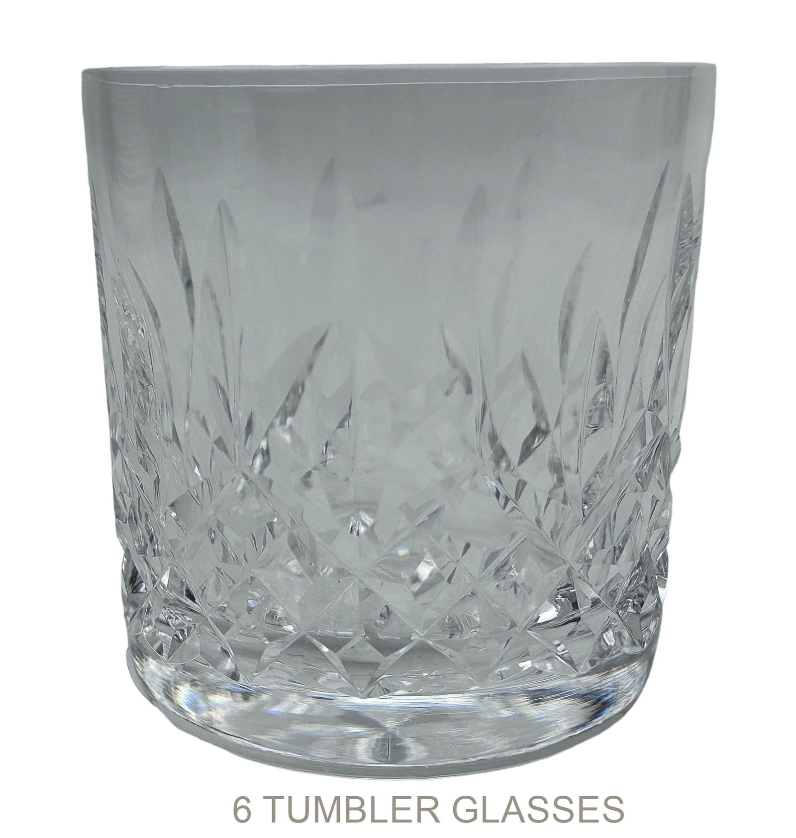 Waterford Crystal Lismore 7 oz Flat Tumbler 6pc LOT (1 of 7)