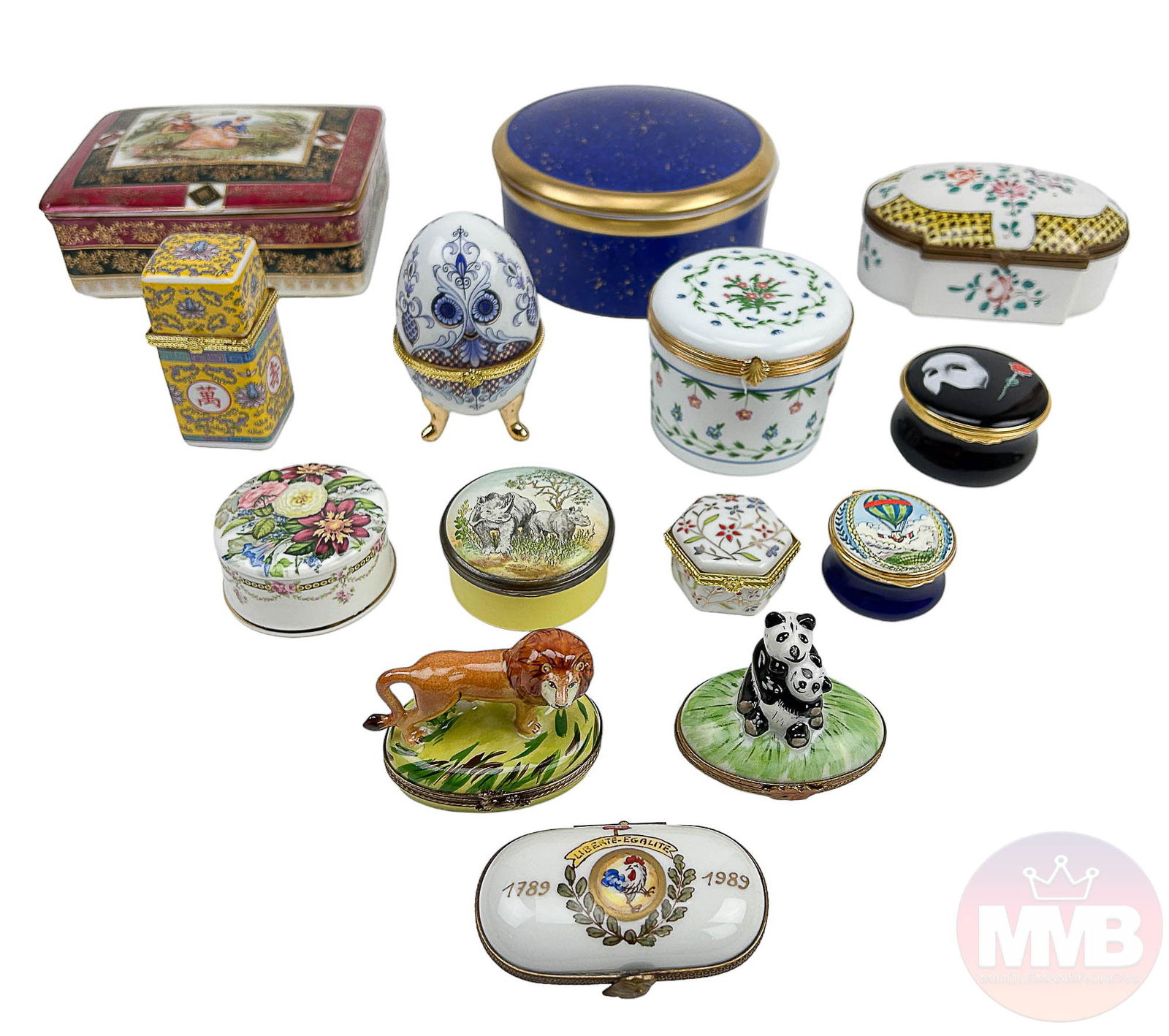 Limoges Porcelain Enamel Trinket Jewelry Box LOT (1 of 14)