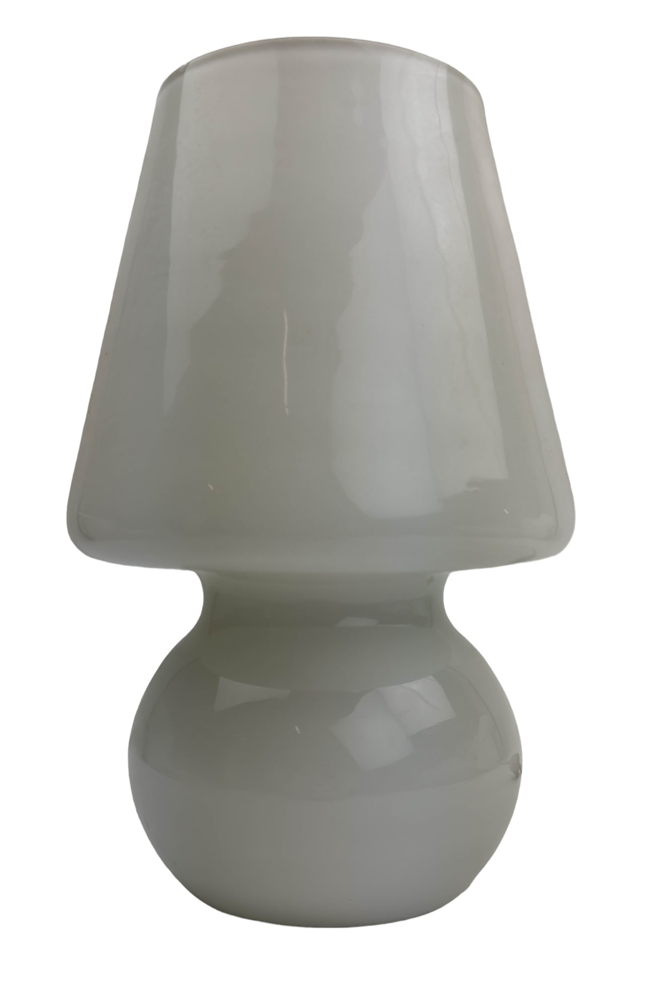 Mid Century Murano Art Glass White Mushroom Lamp (1 of 6)