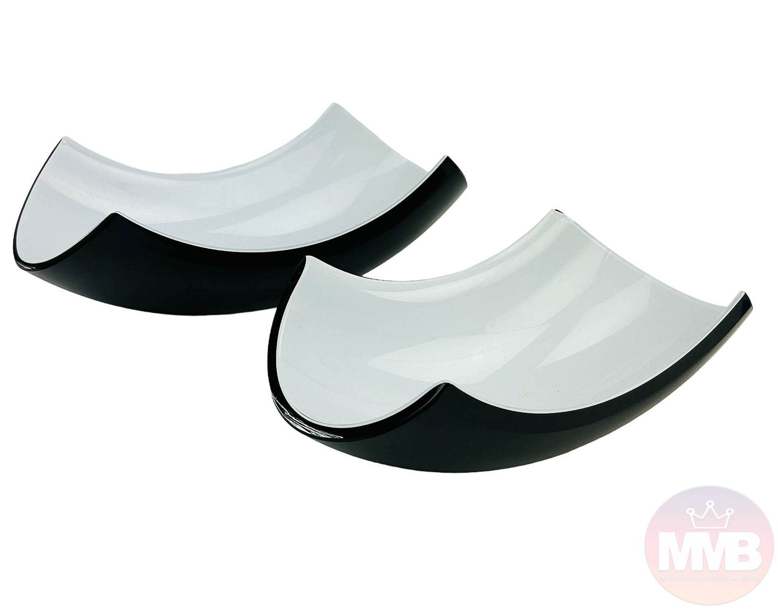A V Mazzega Murano White Black Nesting Glass Bowls (1 of 3)