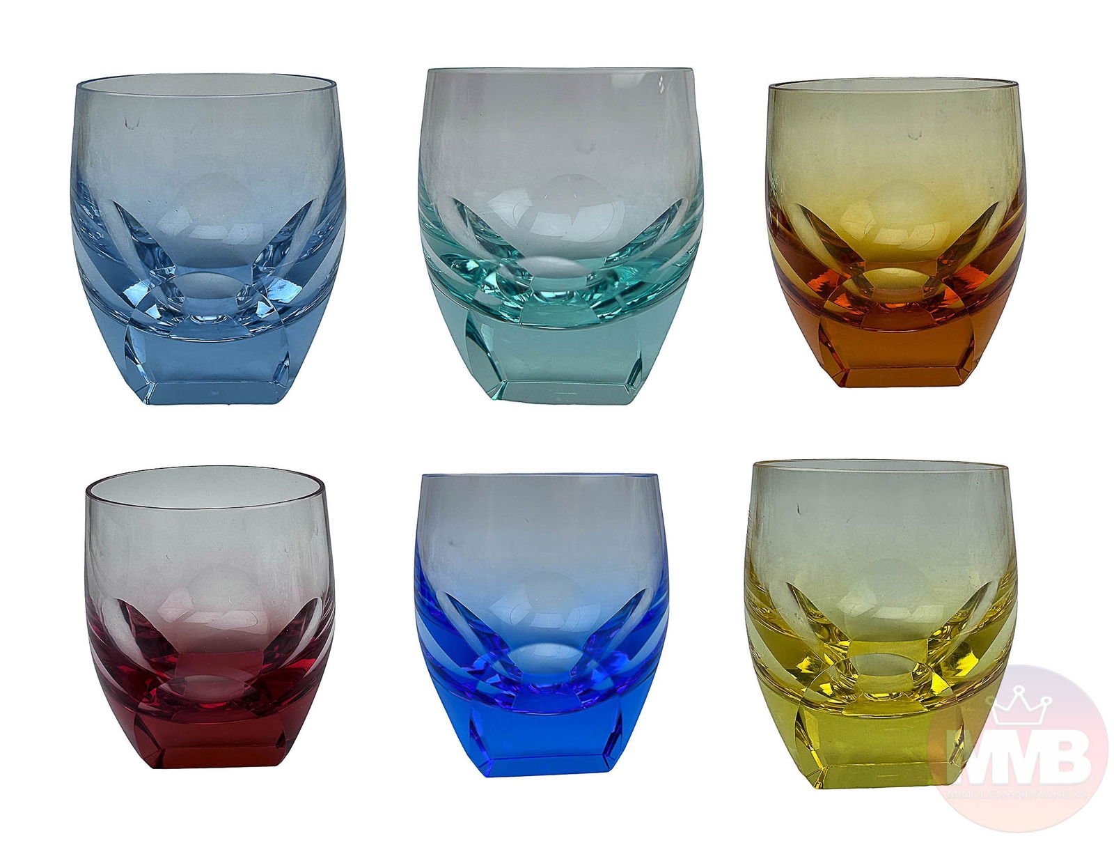 Moser Crystal Rosalin Double Old Fashion 6pc LOT (1 of 9)