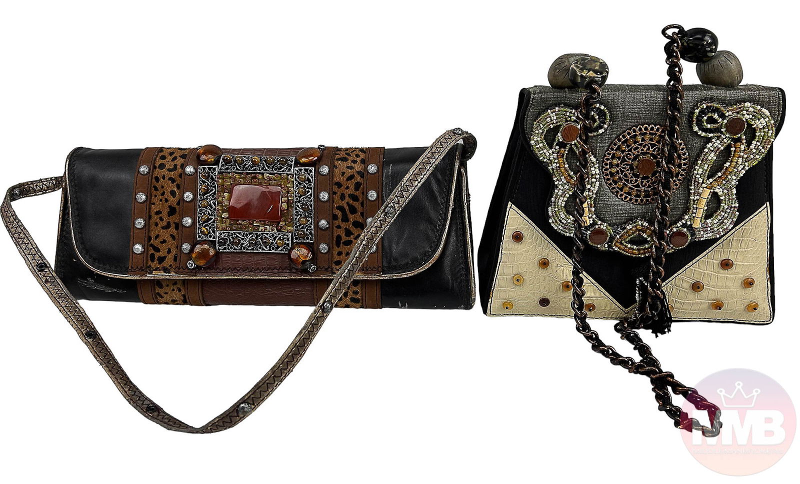 Mary Frances Beaded Crystal One of A Kind Bag 2pc (1 of 8)