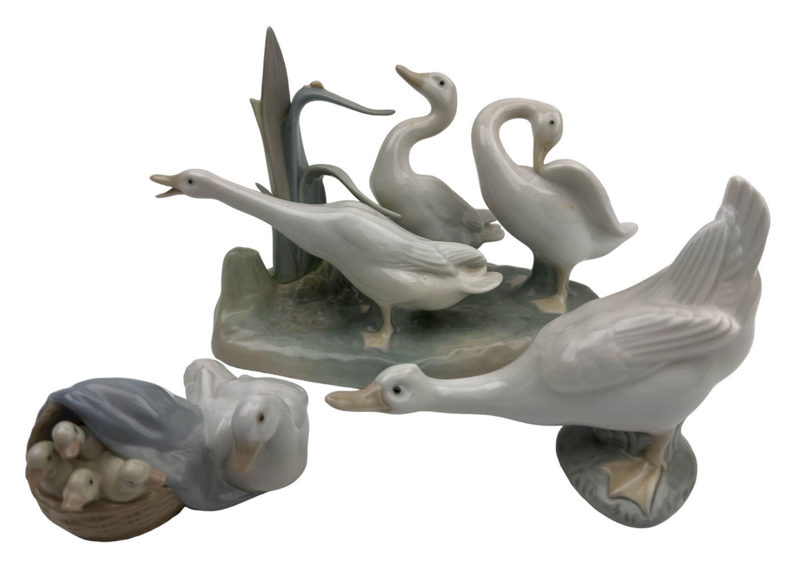 Lladro Geese Group Duck Porcelain Figurine 3pc LOT (1 of 8)