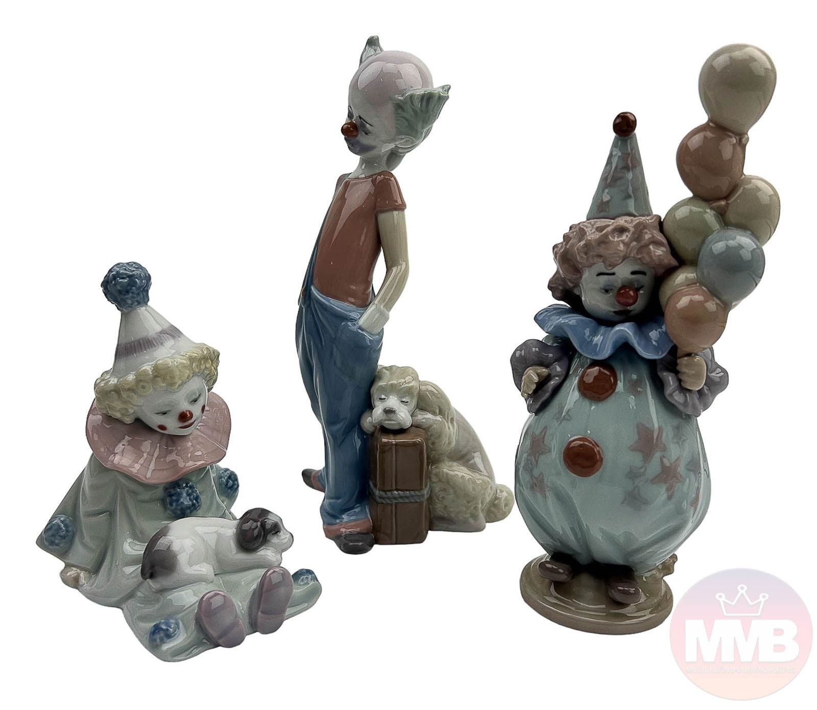Lladro Spain Child Clown Porcelain Figurine 3p LOT (1 of 7)