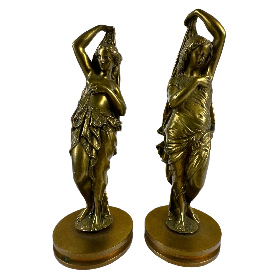 Neoclassical Bronze Pair Female Graces Sculptures (1 of 4)