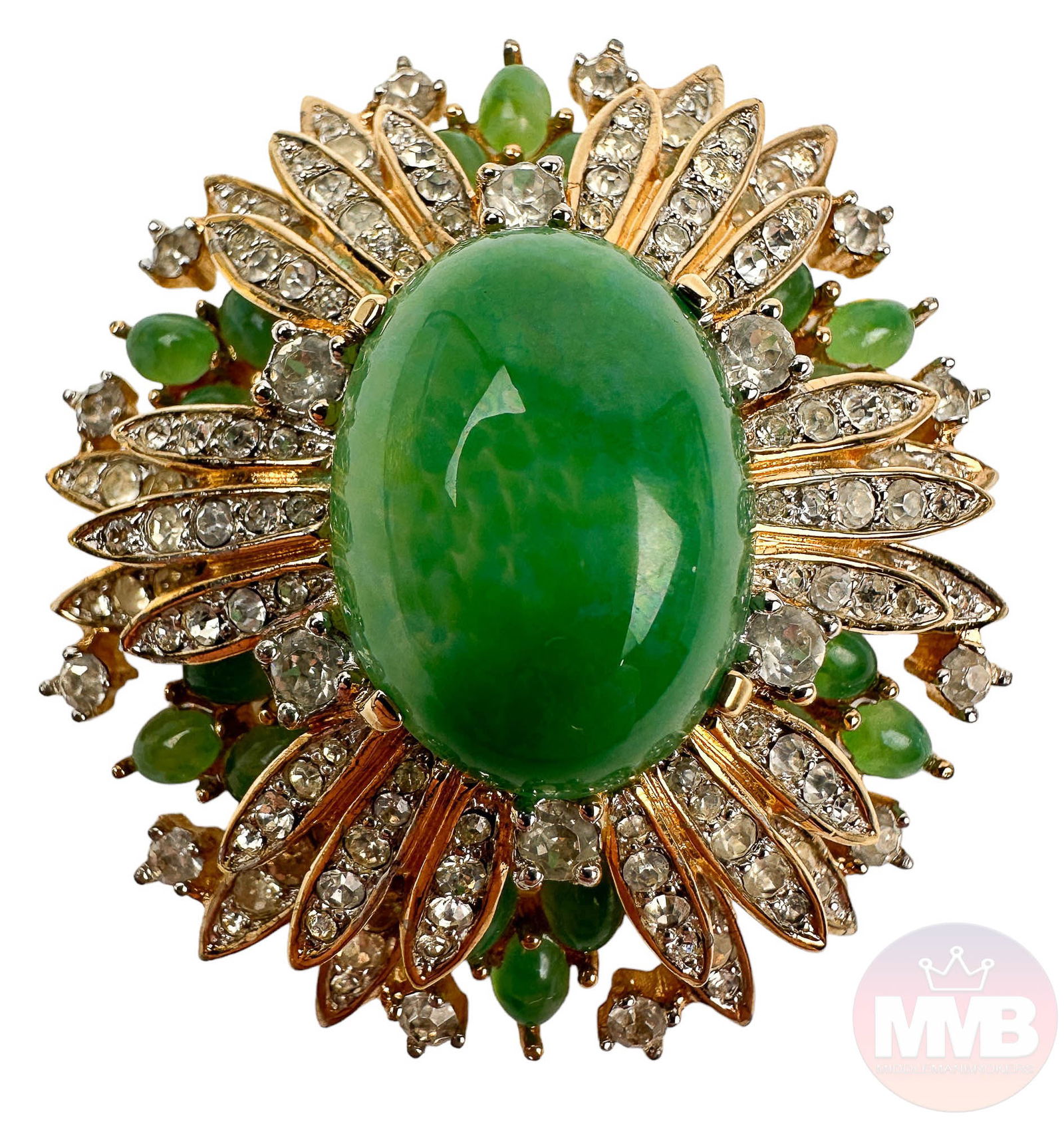 Jomaz Bejeweled Moghul Style Statement Brooch Pin (1 of 4)