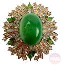 Jomaz Bejeweled Moghul Style Statement Brooch Pin