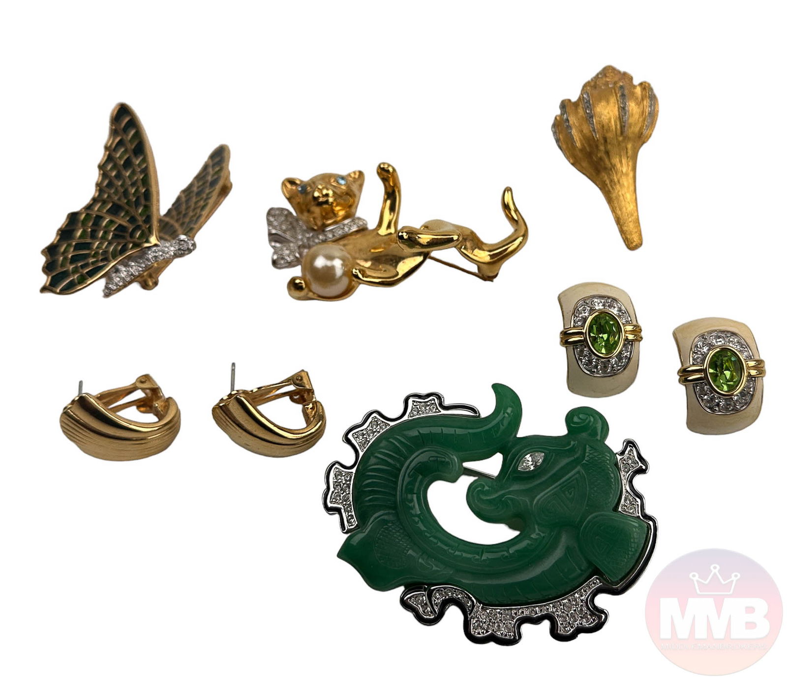 Kenneth Lane Designer Brooch Pin Earrings 6pc LOT (1 of 7)