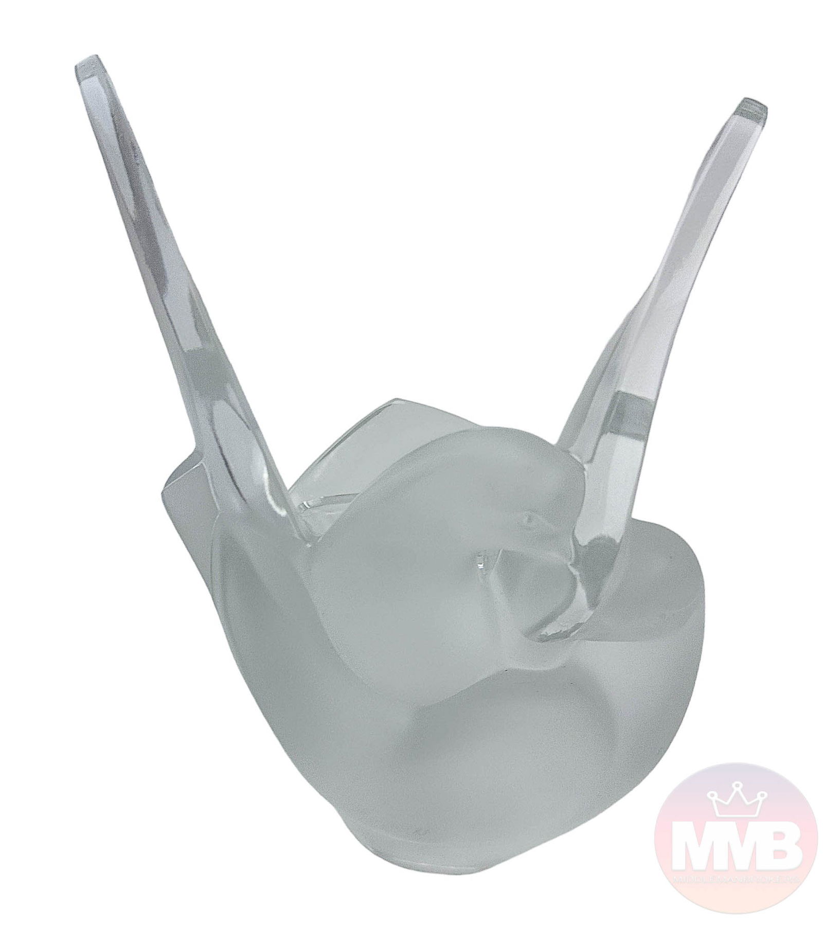 Lalique Crystal Sylvie Dove Bird Vase Flower Frog (1 of 6)