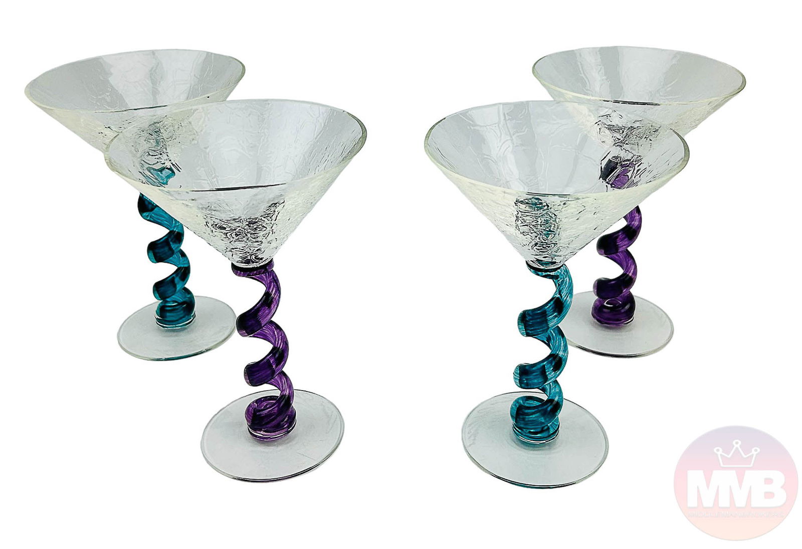Union Street Spiral Bar Barware Martini Glass LOT (1 of 5)