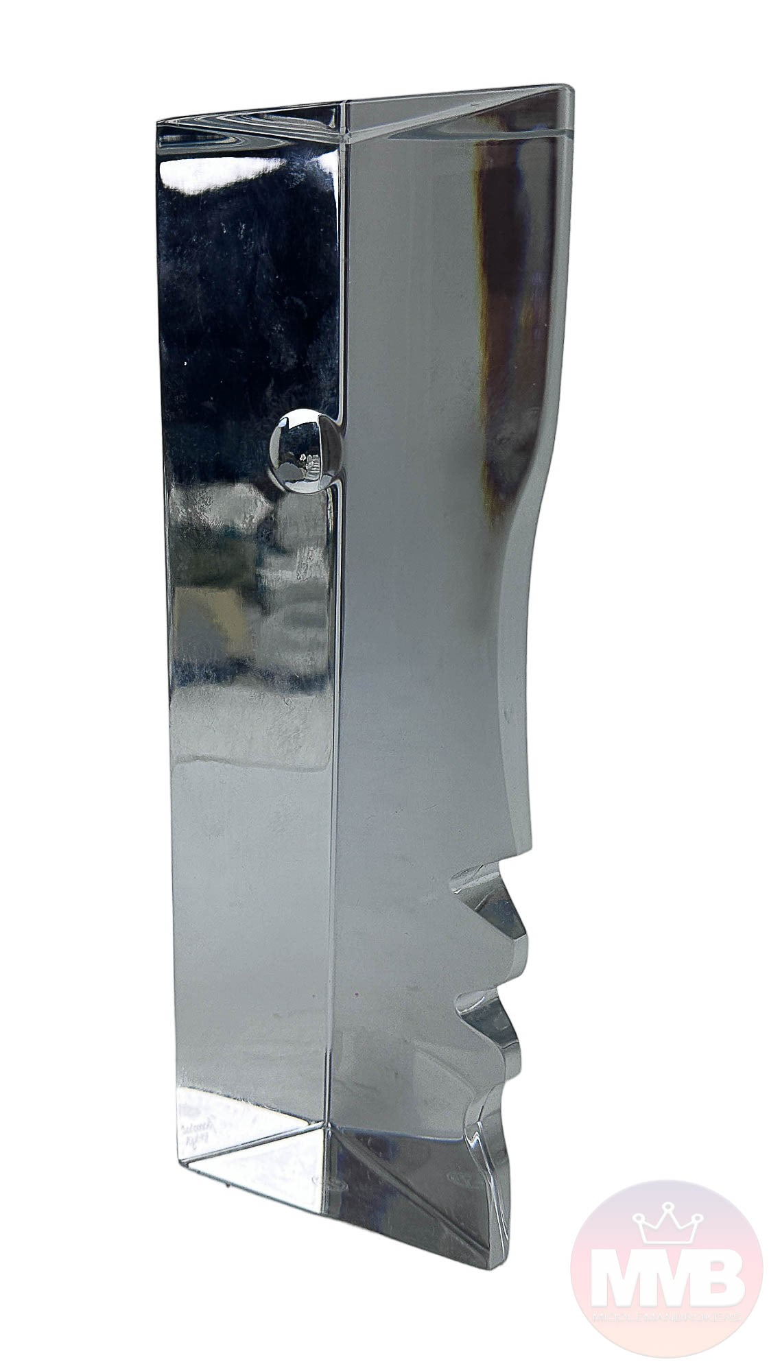 Baccarat Crystal Rigot Art Glass Face Sculpture (1 of 6)