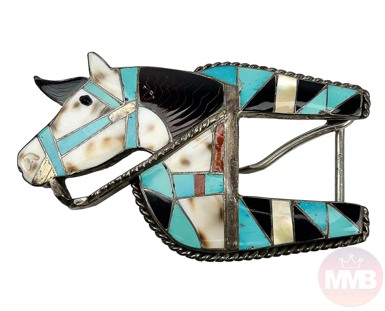 Helen & Lincoln Zunie Zuni Sterling Horse Buckle (1 of 4)