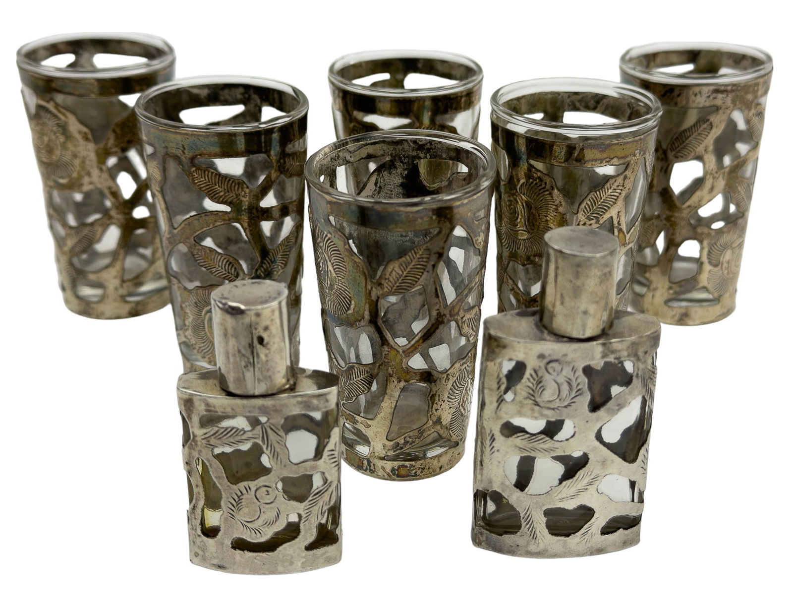 Mexico Sterling Tequila Shot Glass Scent Bottle 8p (1 of 9)