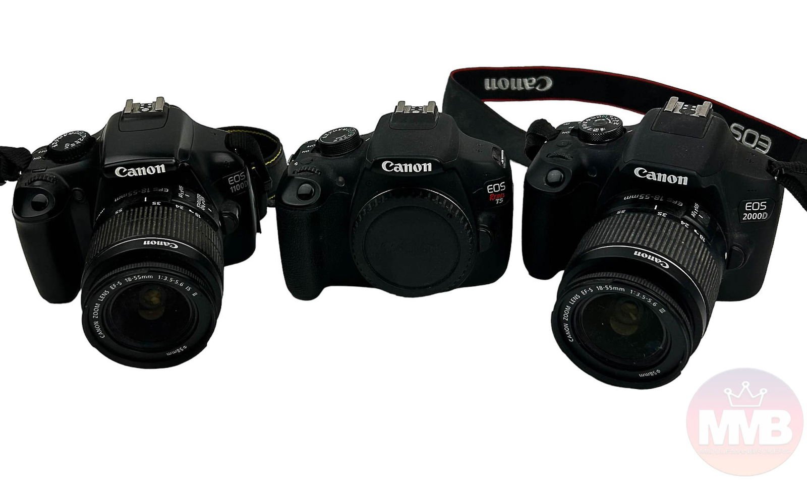 Canon EOS 1100D, 2000D & Rebel T5 Camera 3pc LOT (1 of 11)