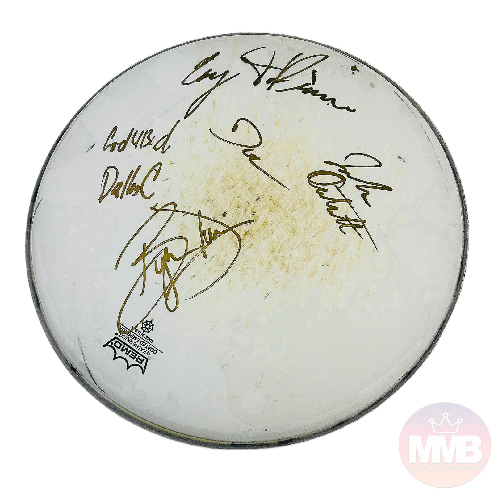 Autographed Snare Drum Cover Rock Pop Drumhead Auction