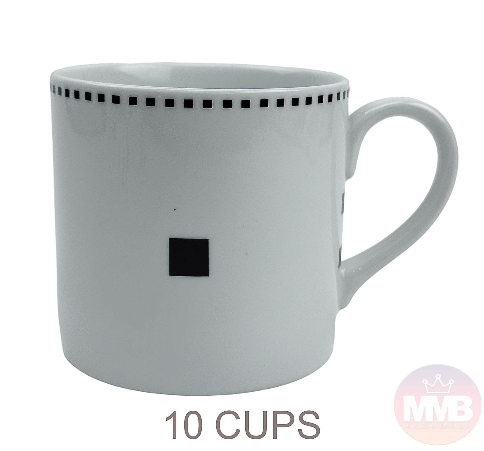 Swid Powell Tuxedo Black Porcelain Mug Cup 10p SET (1 of 3)