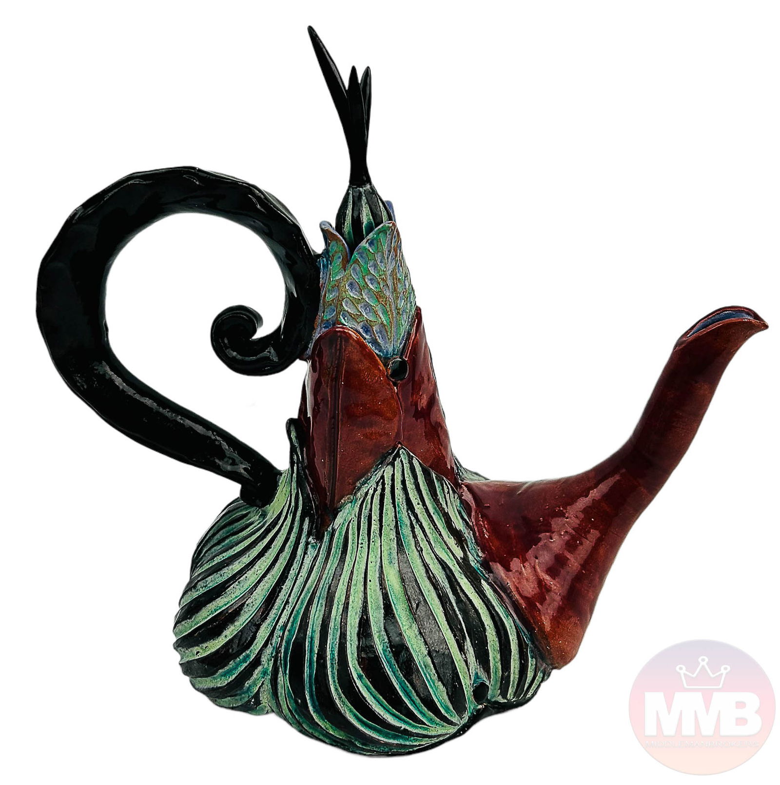 Studio Pottery Ceramic Teapot Coffee Pot Sculpture (1 of 4)