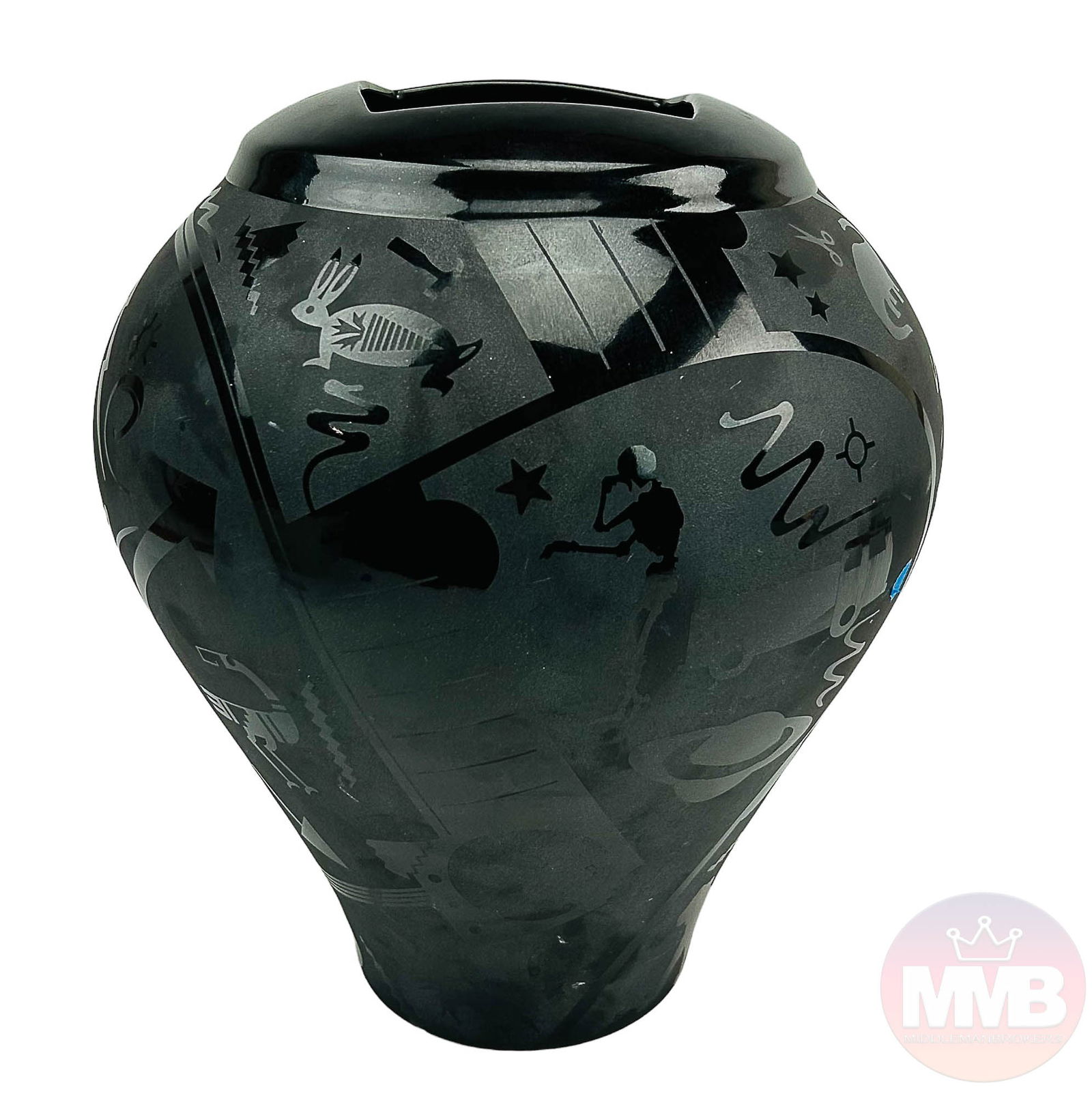 Stephen Fabrico Postmodern Ceramic Vase SIGNED 11" (1 of 4)