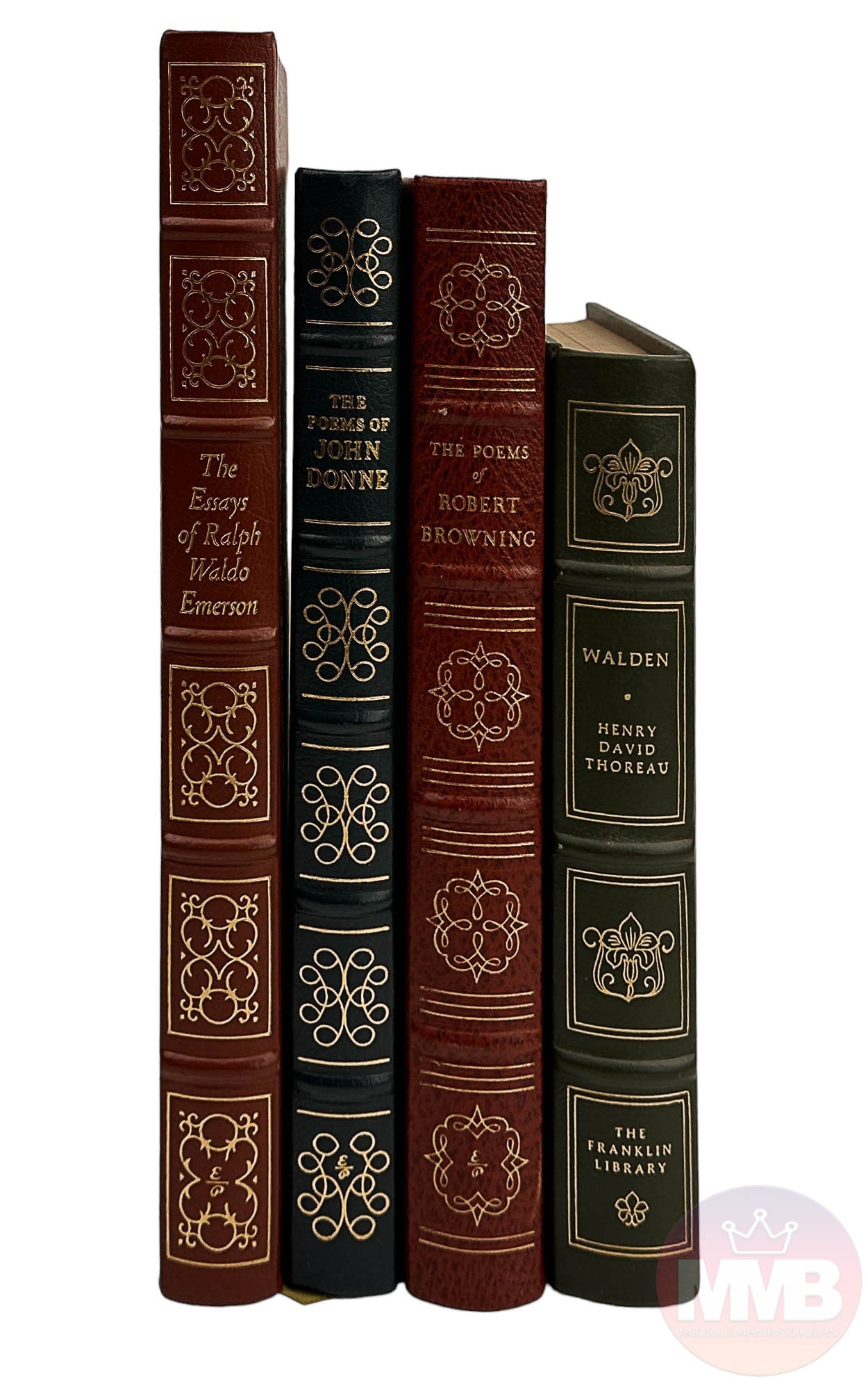 Donne Emerson Browning Thoreau Hardcover Book LOT (1 of 9)