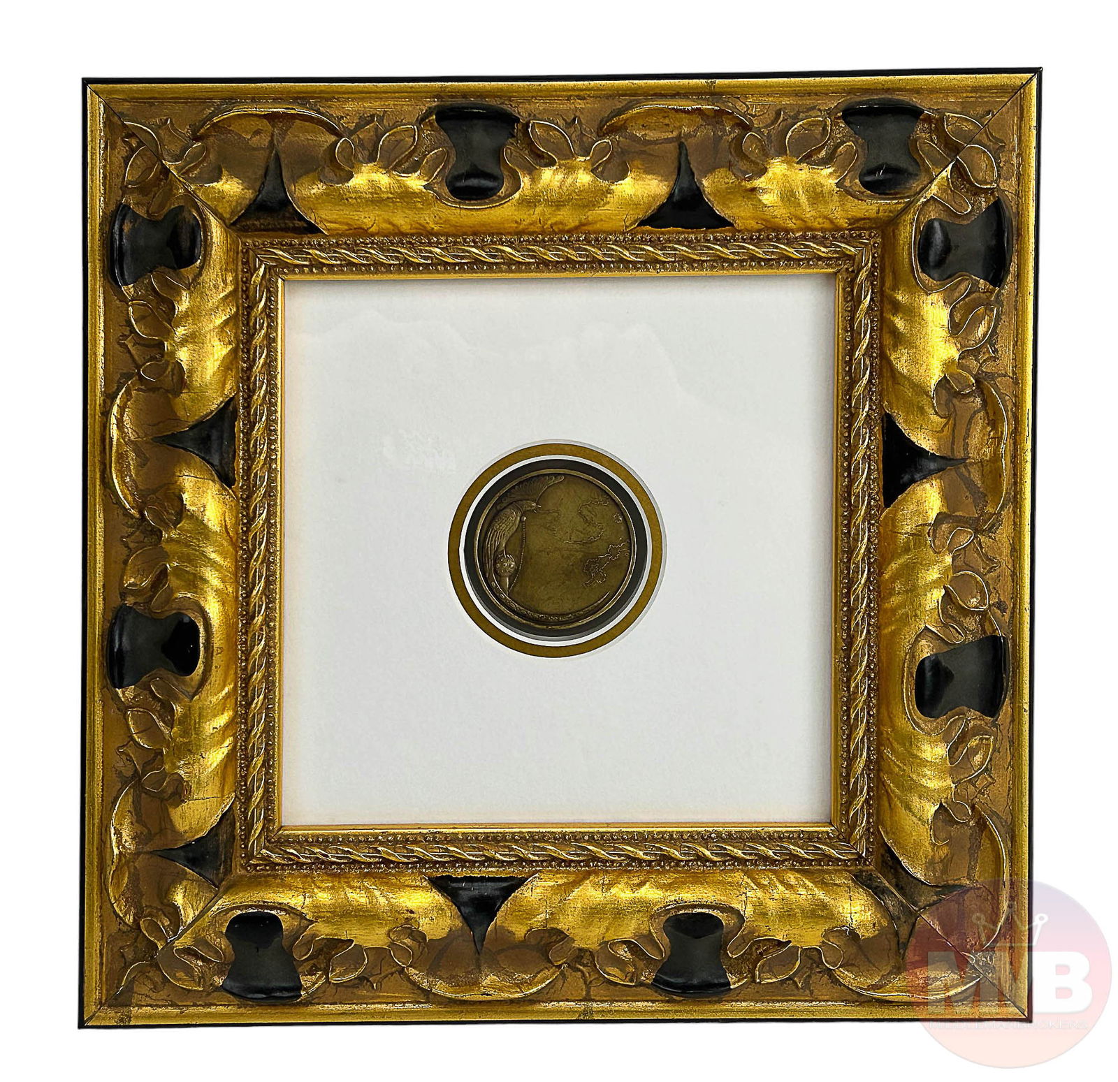 Erte 1892-1990 Bronze LE Parrot Medallion FRAMED (1 of 3)