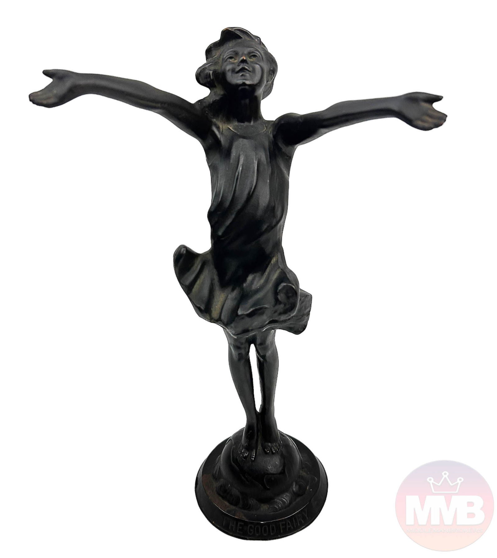 Antique Bronze The Good Fairy Art Deco Sculpture (1 of 7)
