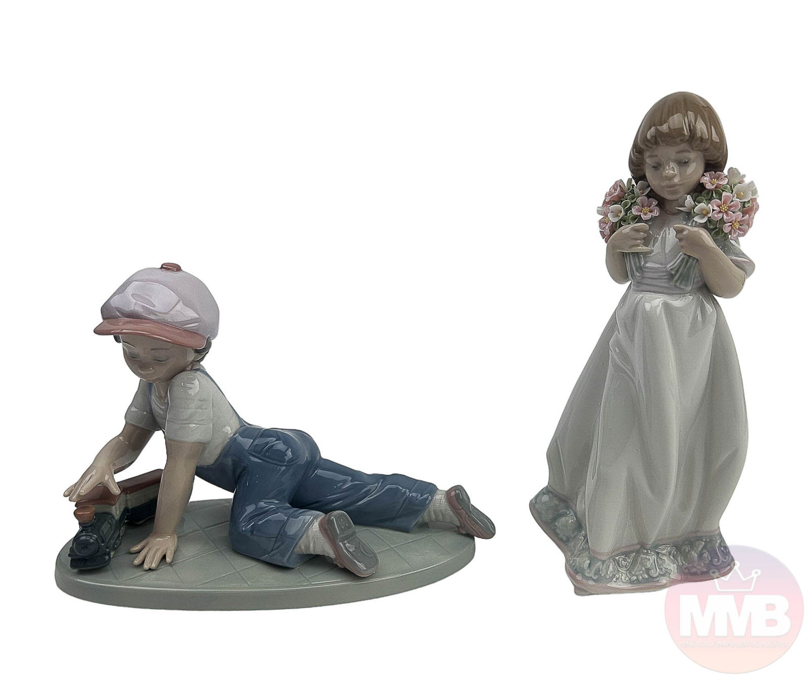 Lladro Spring Bouquets & All Aboard Figurine 2pc (1 of 5)