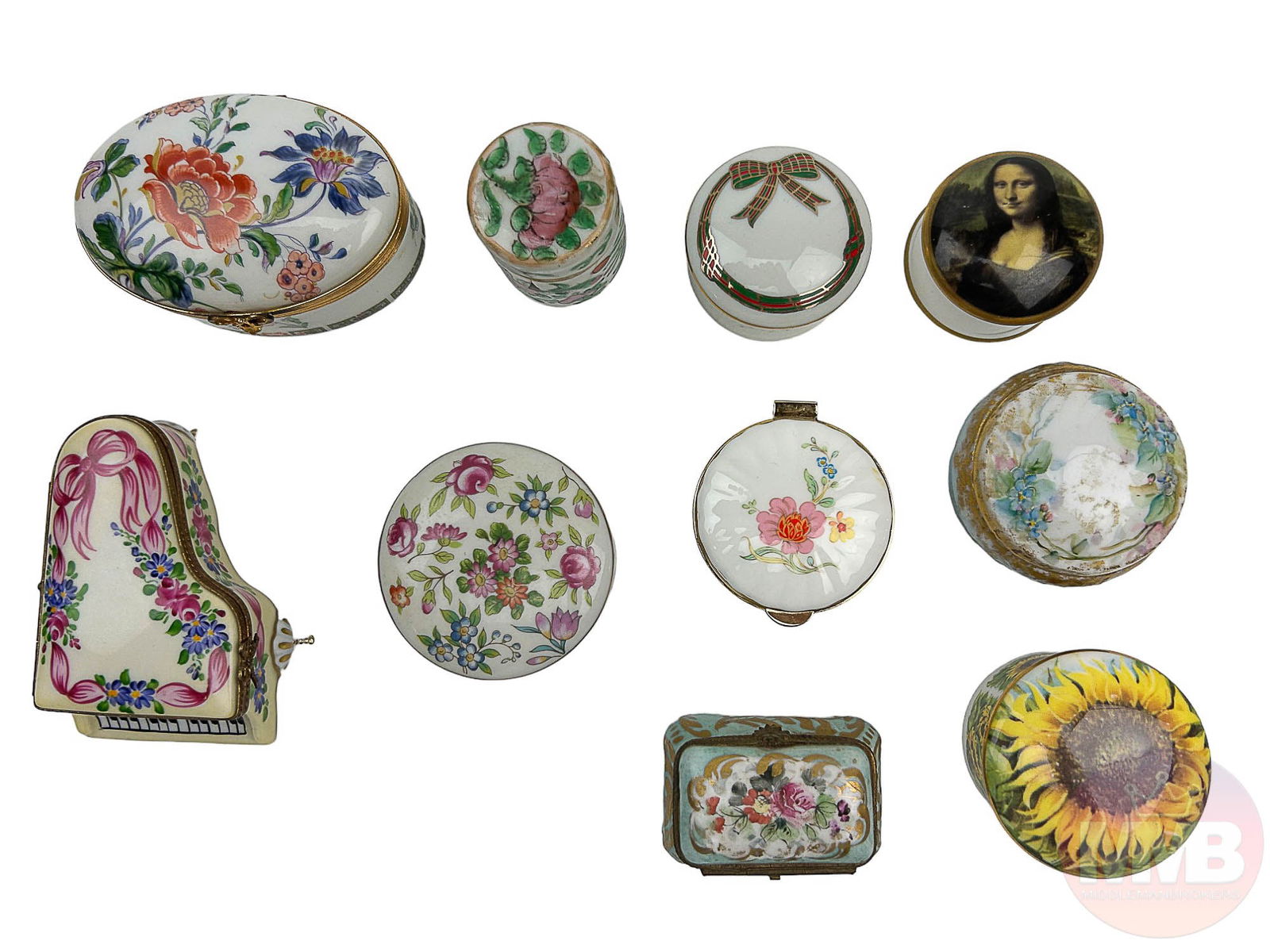 Limoges Sevres Lefton Porcelain Jewelry Box LOT (1 of 10)