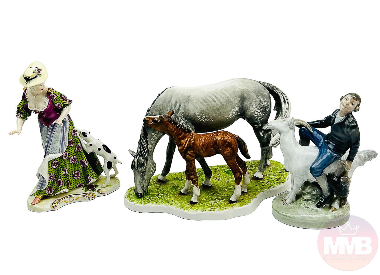 Goebel Royal Copenhagen Lady Dog Figurine 3pc LOT (1 of 11)