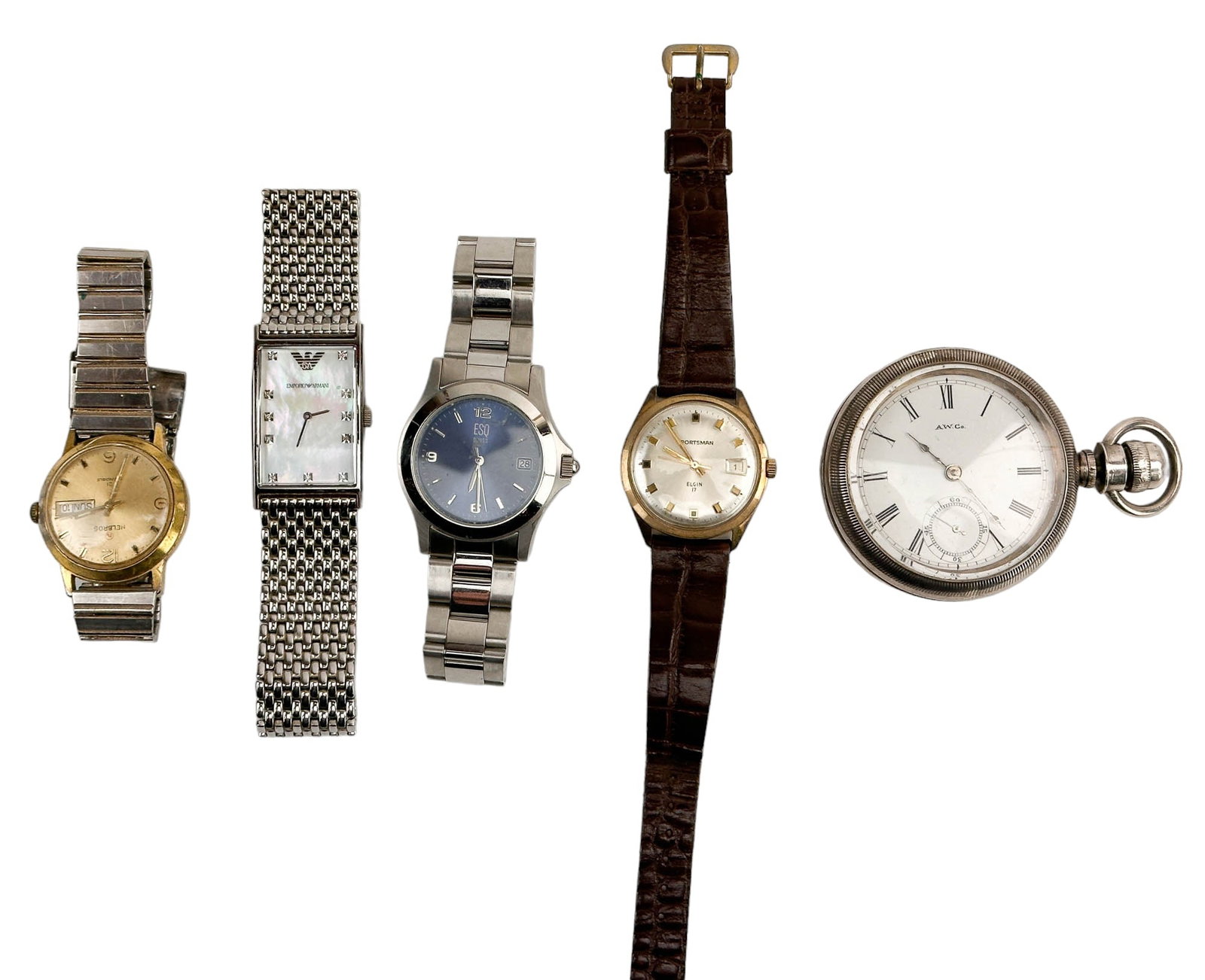 Elgin Helbros ESQ Armani Waltham Watch Pocket Watch (1 of 6)