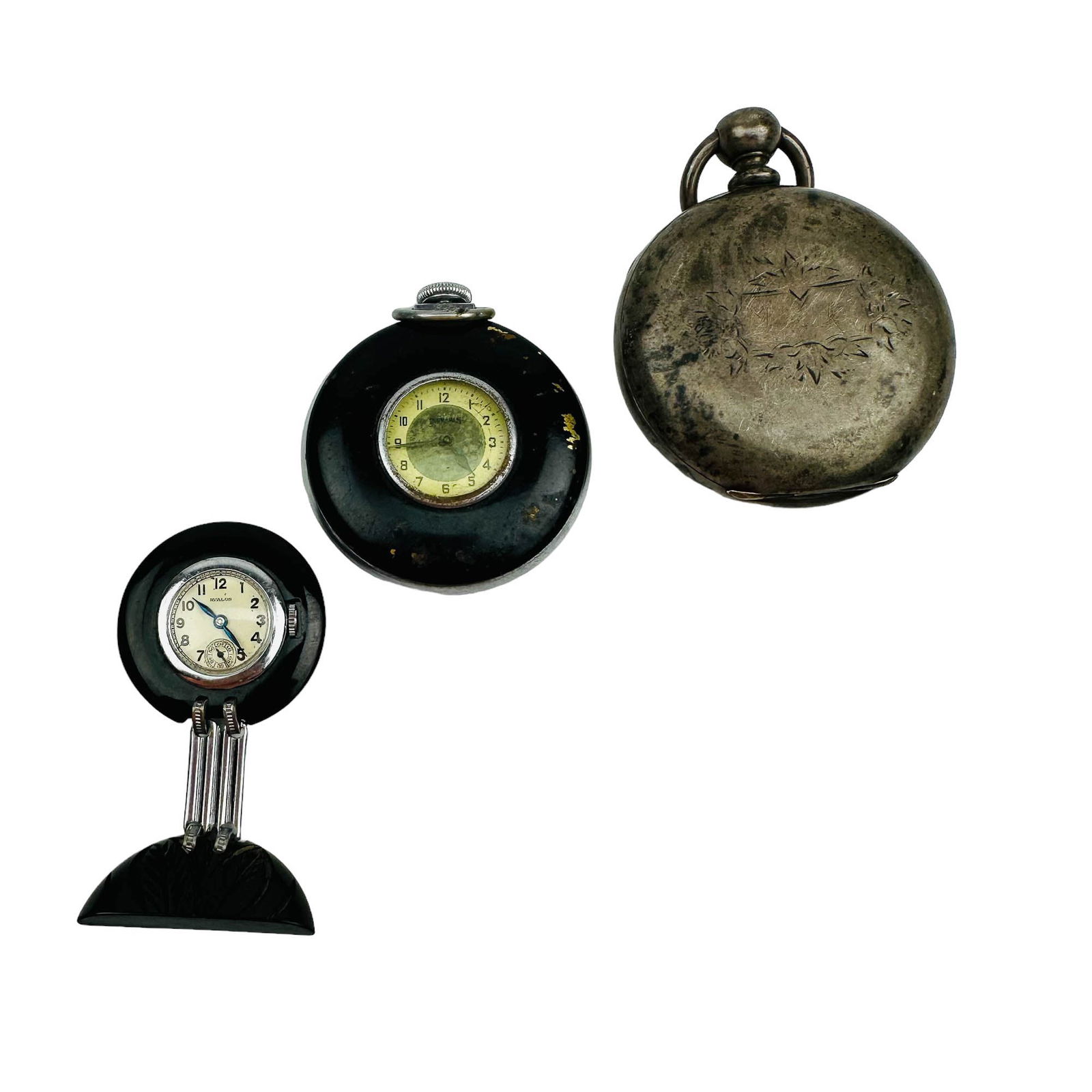 Demi Hunter Coin Silver Pocket Watch ESTATE LOT (1 of 4)