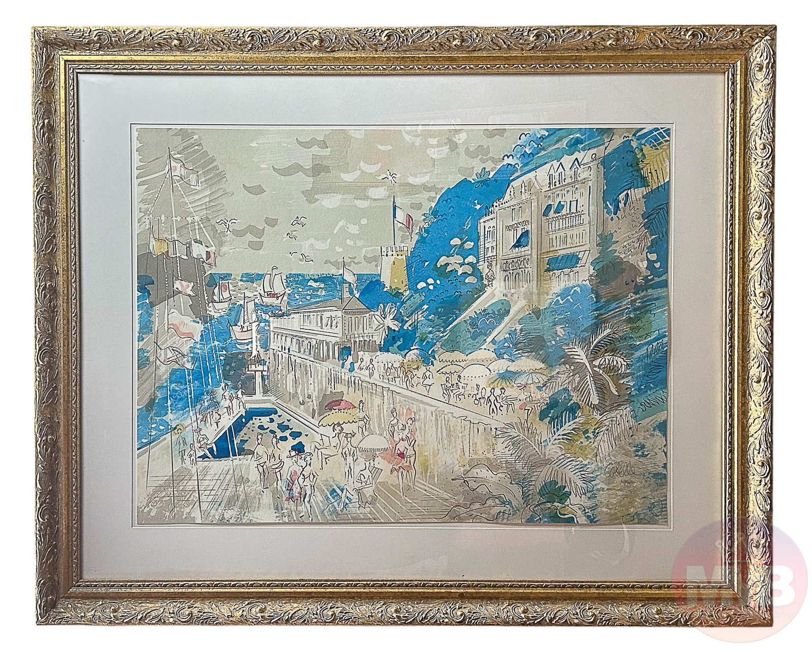Charles Cobelle 1902-1998 Riviera Color Lithograph (1 of 3)